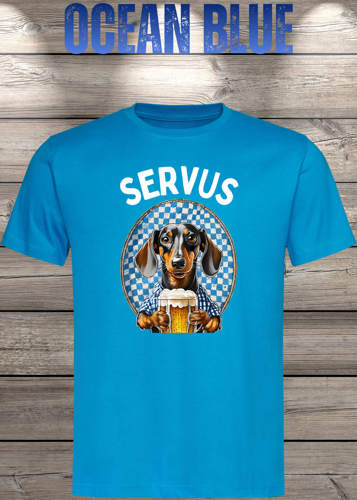 Servus Dackel Bayern Bier T-Shirt - Witzige Geschenkidee Unisex