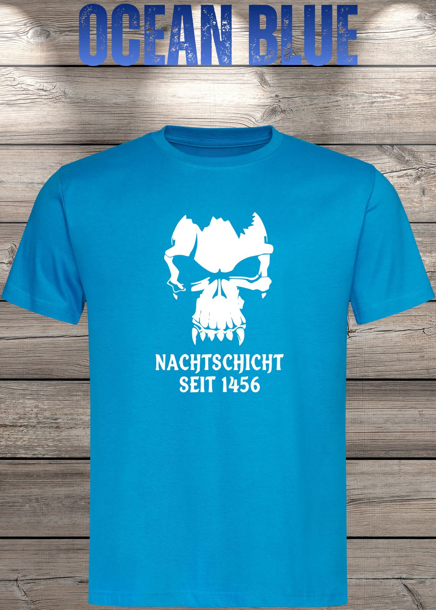 Gothic T-Shirt Skull Totenkopf Vampir Nachtschicht seit 1456 – Unisex Geschenkidee