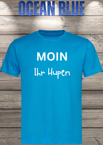 Unisex-T-Shirt „Moin Ihr Hupen“ in Ocean Blue.
