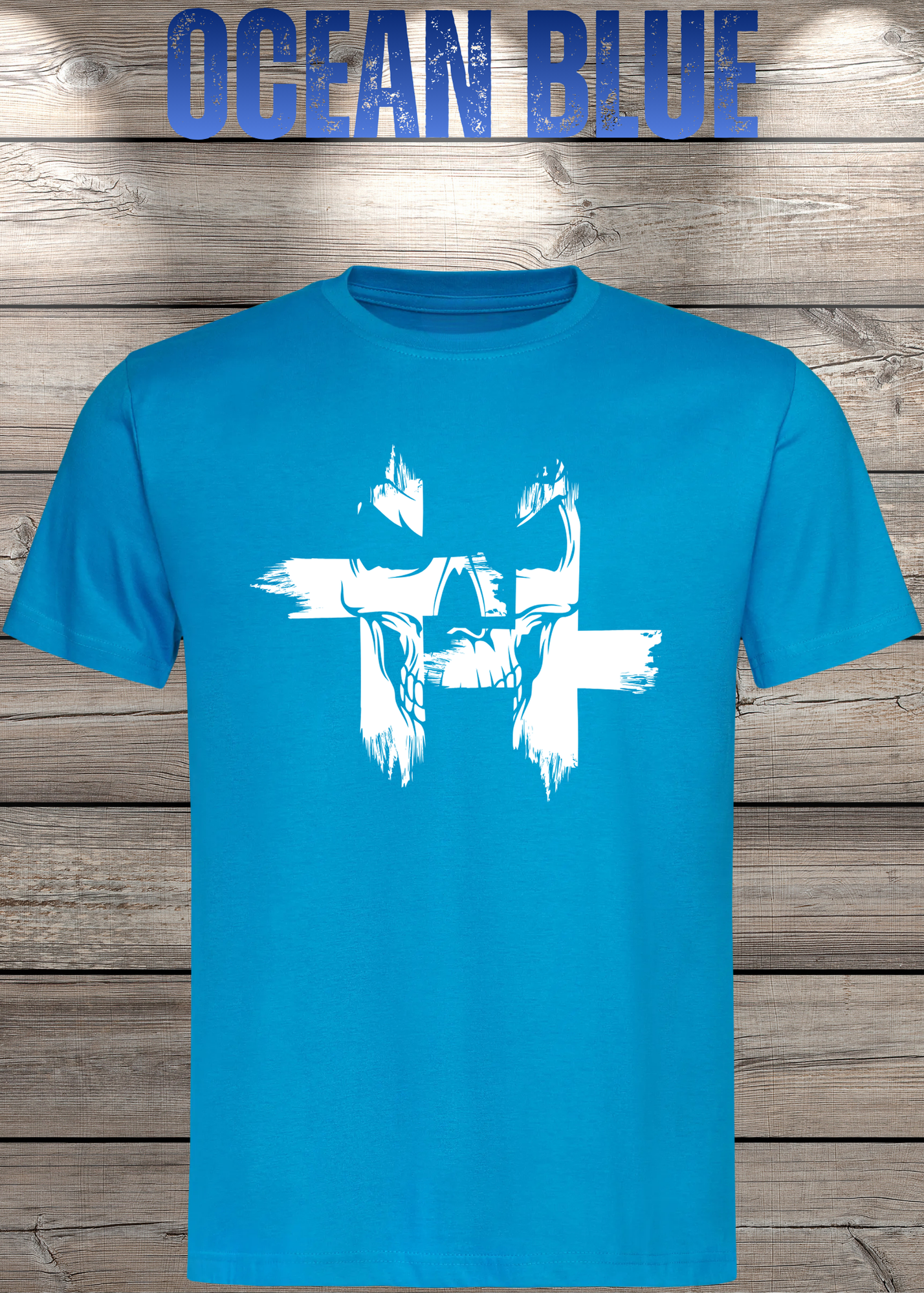 T-Shirt Kreuz Skull Totenkopf - Gothic Geschenkidee Rock Metal Style