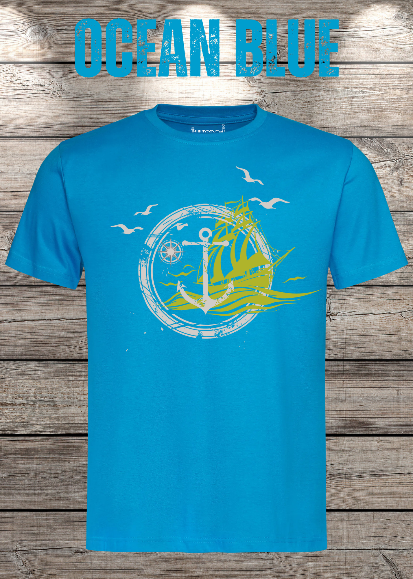T-Shirt Schiff Anker Kompass Witziges T-Shirt mit Spruch Geschenkidee Freizeit T-Shirt Geburtstagsgeschenk Unisex