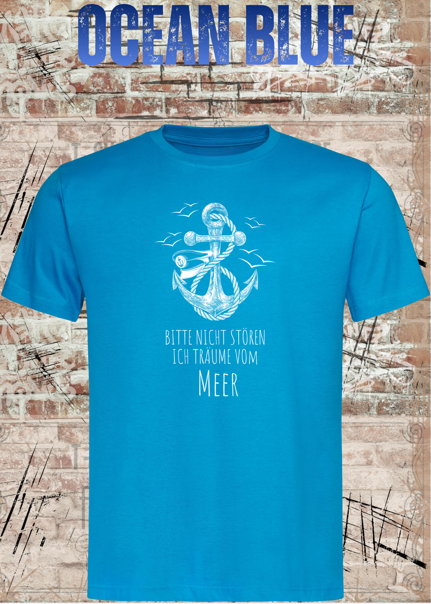 Rockiges Anker T-Shirt Herren & Damen – Bitte nicht stören ich träume vom Meer – Maritime Vintage Shirt