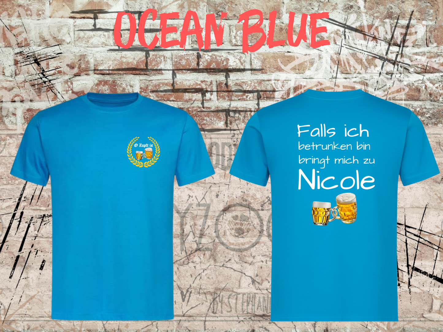 Personalisiertes Partner T-Shirt – Falls ich betrunken bin bringt mich zu (Name) – Lustiges Geschenk für Paare