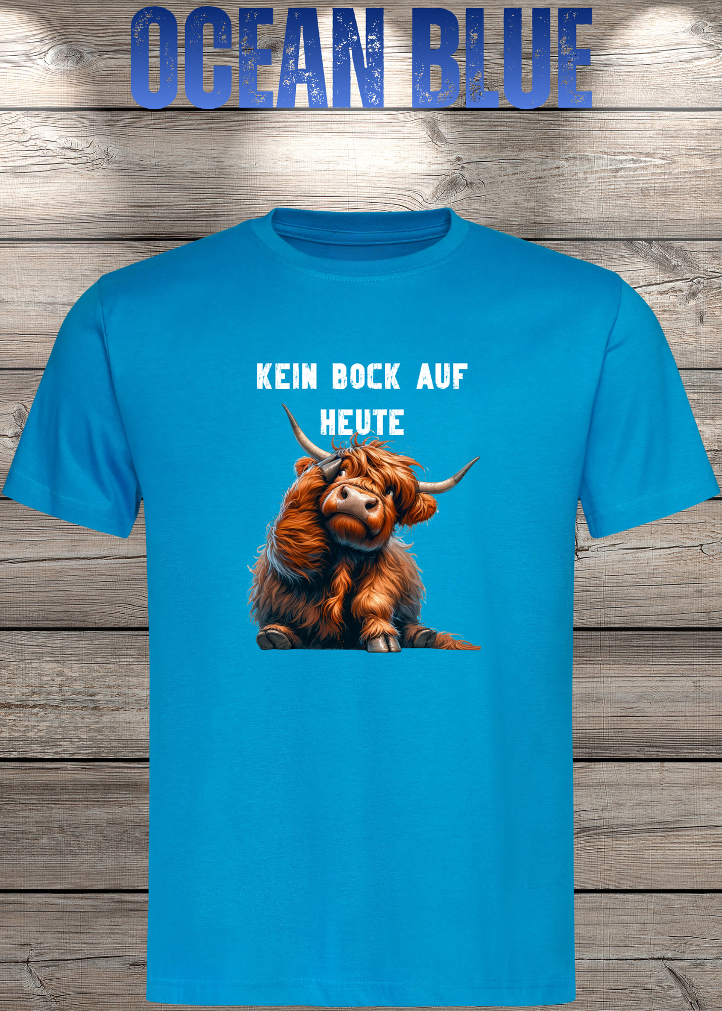 Highland Kuh Unisex T-Shirt Kein Bock auf heute - Montags-Mood