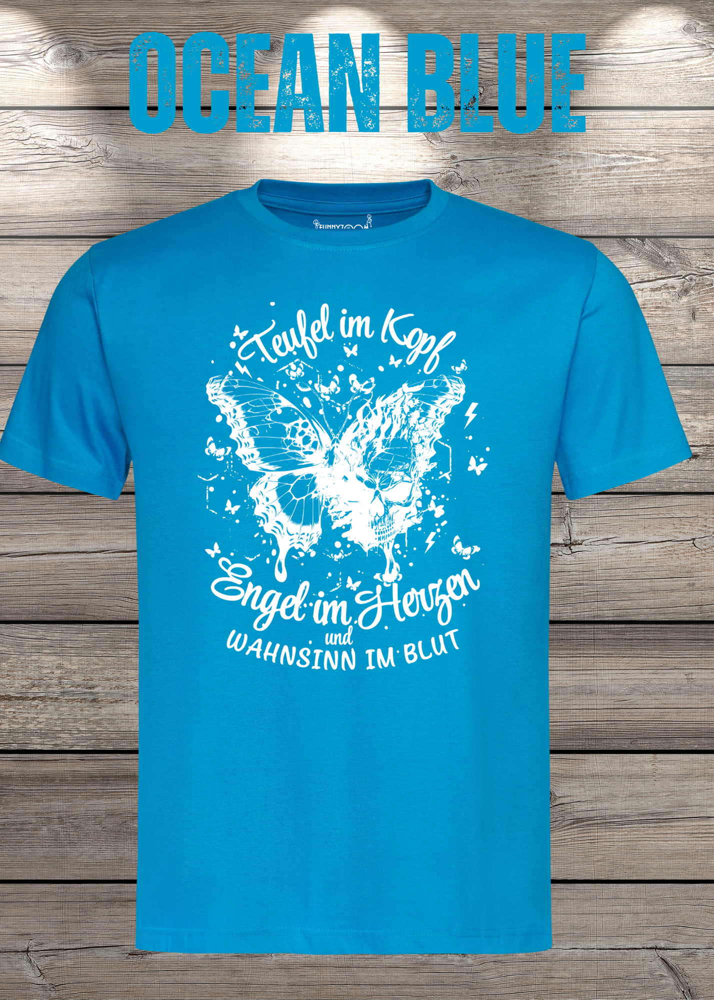 T-Shirt Teufel im Kopf Engel im Herzen Witziges T-Shirt mit Spruch Geschenkidee Unisex