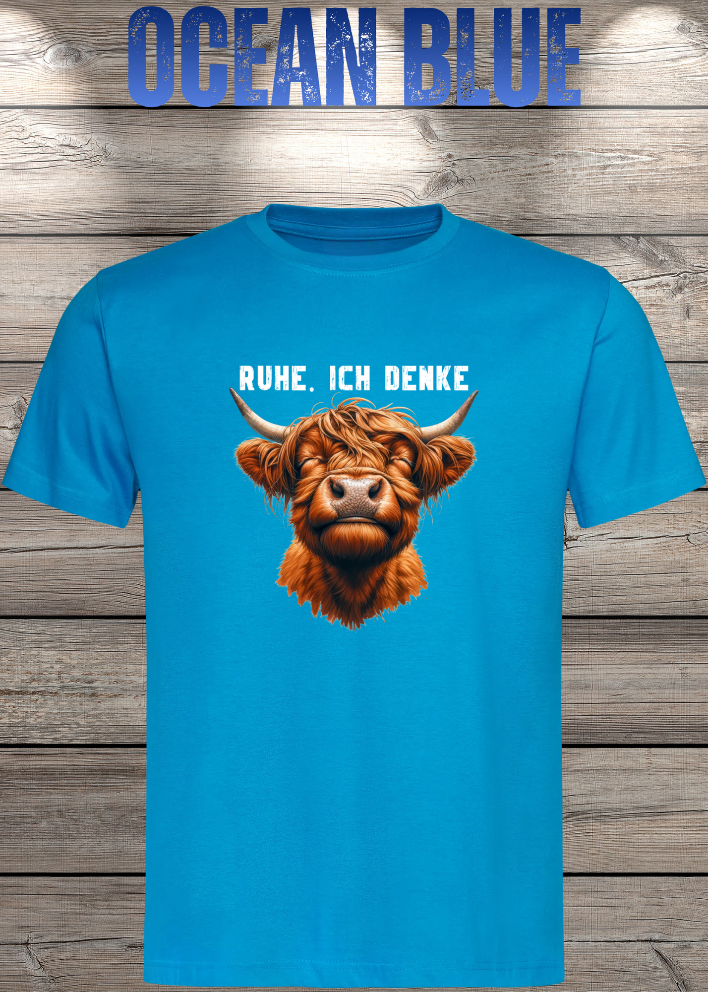Highland Kuh Unisex T-Shirt - Ruhe! Ich denke...