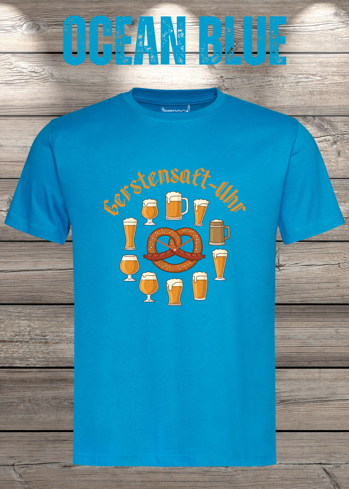 T-Shirt Gerstensaft Uhr Bieruhr Geschenkidee T-Shirt Freizeit T-Shirt Unisex in vielen Farben und Größen