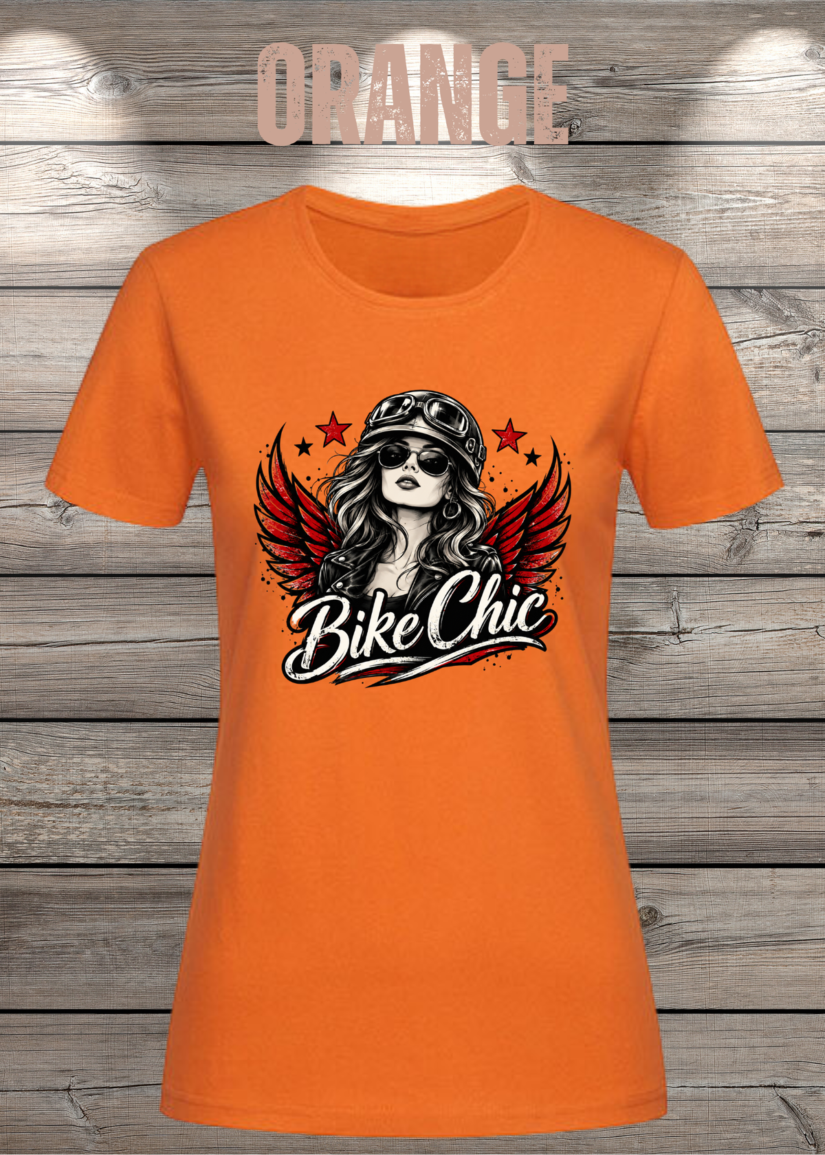 Bike Chic – Damen Biker T-Shirt | Rockiges Motorrad Shirt