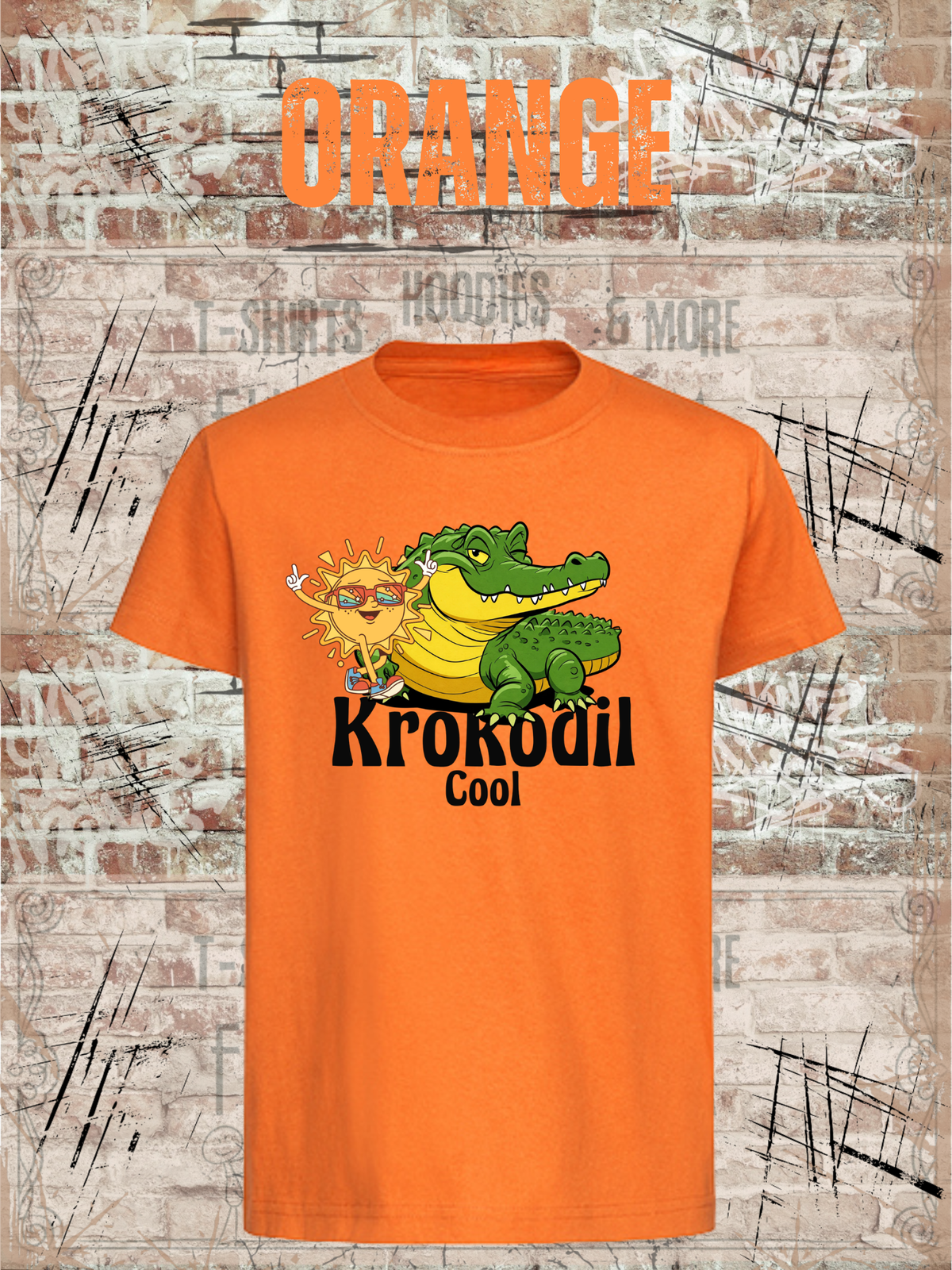 Krokodil Cool – Kinder T-Shirt für Jungen & Mädchen