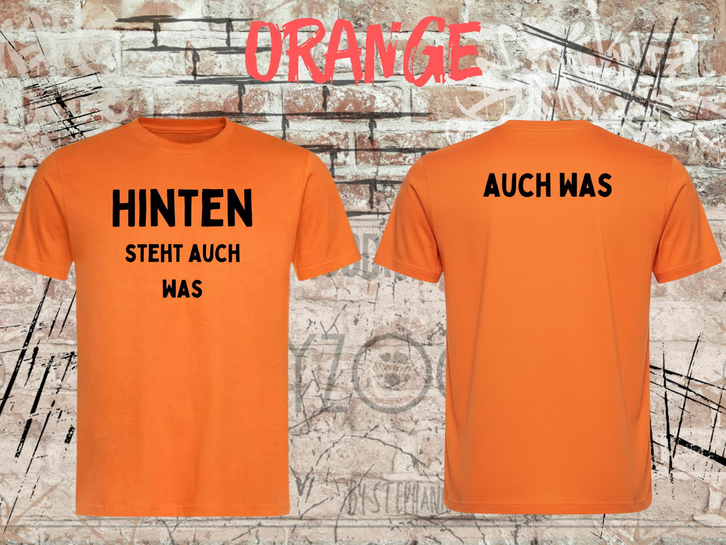 Hinten steht auch was – Lustiges Front & Back T-Shirt | Witziges Sprüche Shirt Damen & Herren