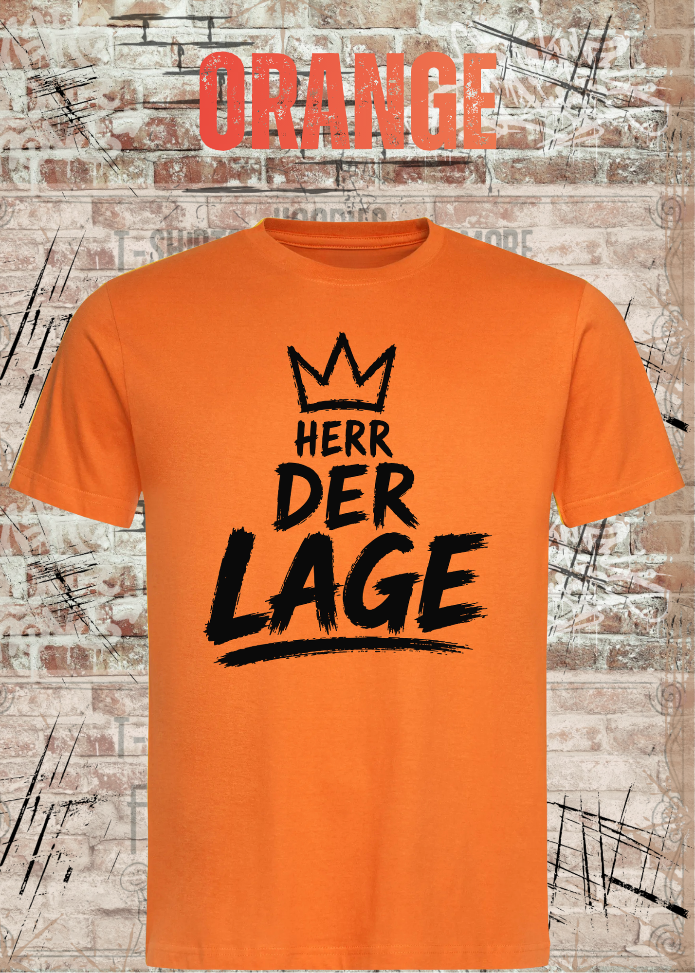 Herr der Lage – Lustiges Herren T-Shirt mit Krone