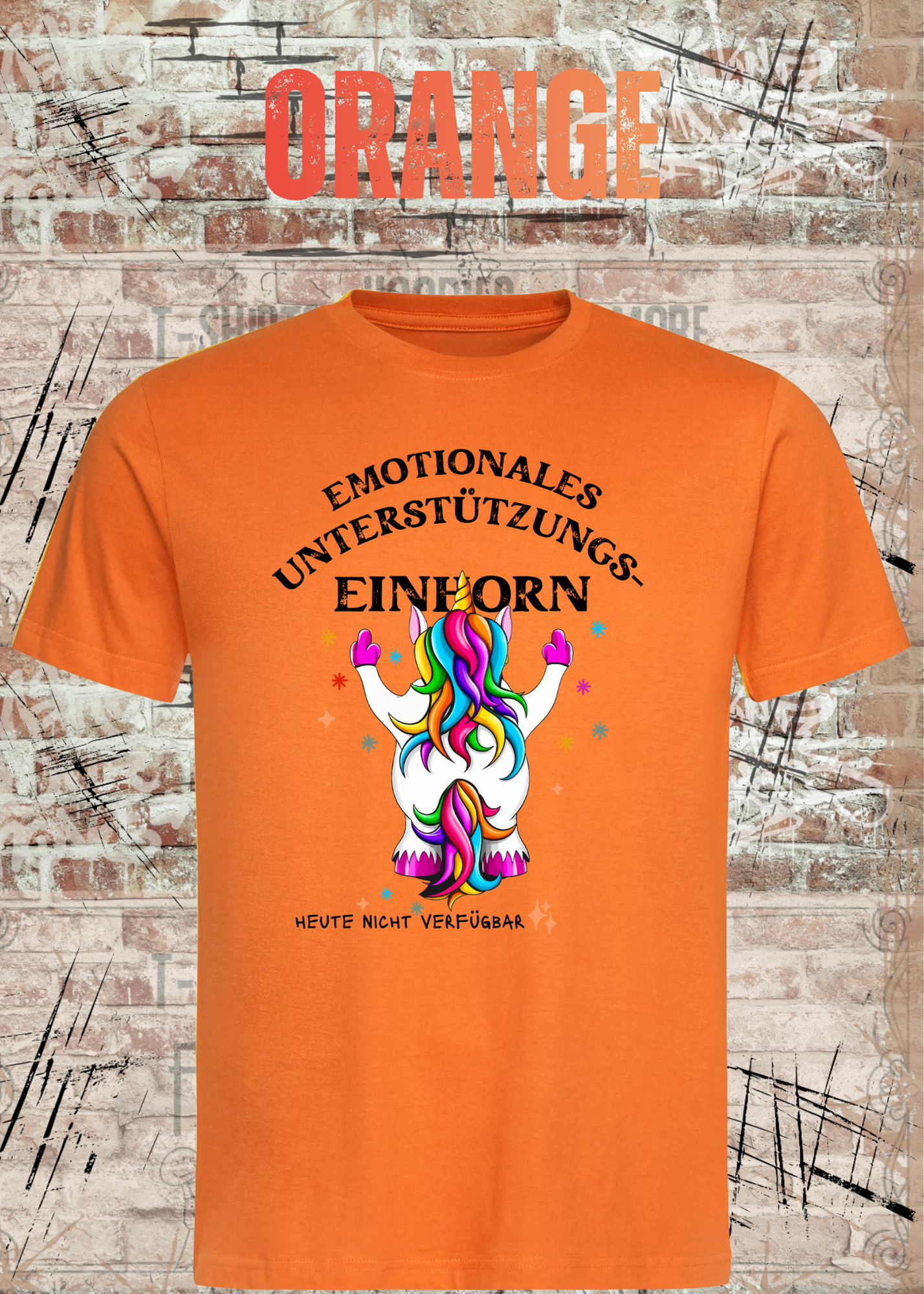 Emotionales Unterstützungs-Einhorn T-Shirt – Lustiges Unicorn Shirt Damen Herren