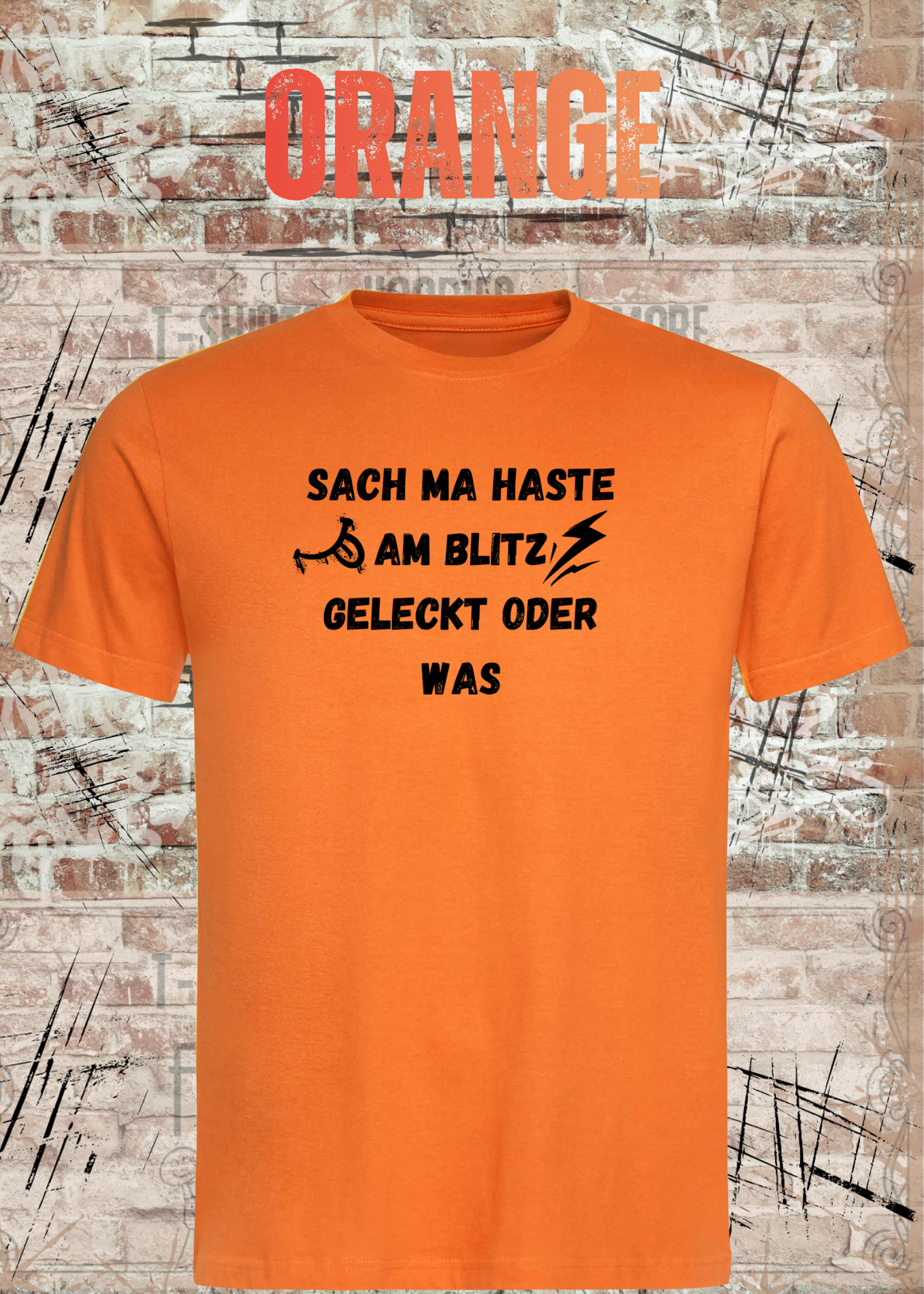 Sach ma haste am Blitz geleckt oder was? | Lustiges Sprüche Unisex T-Shirt