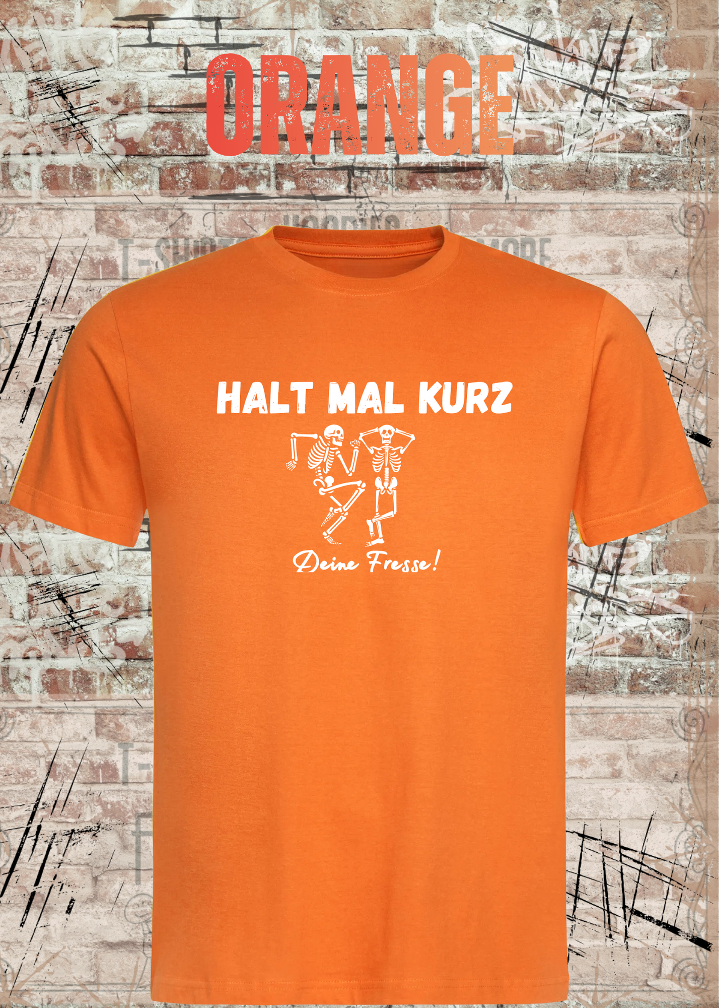 Halt mal kurz deine Fresse! Lustiges Skelett T-Shirt mit Spruch Unisex