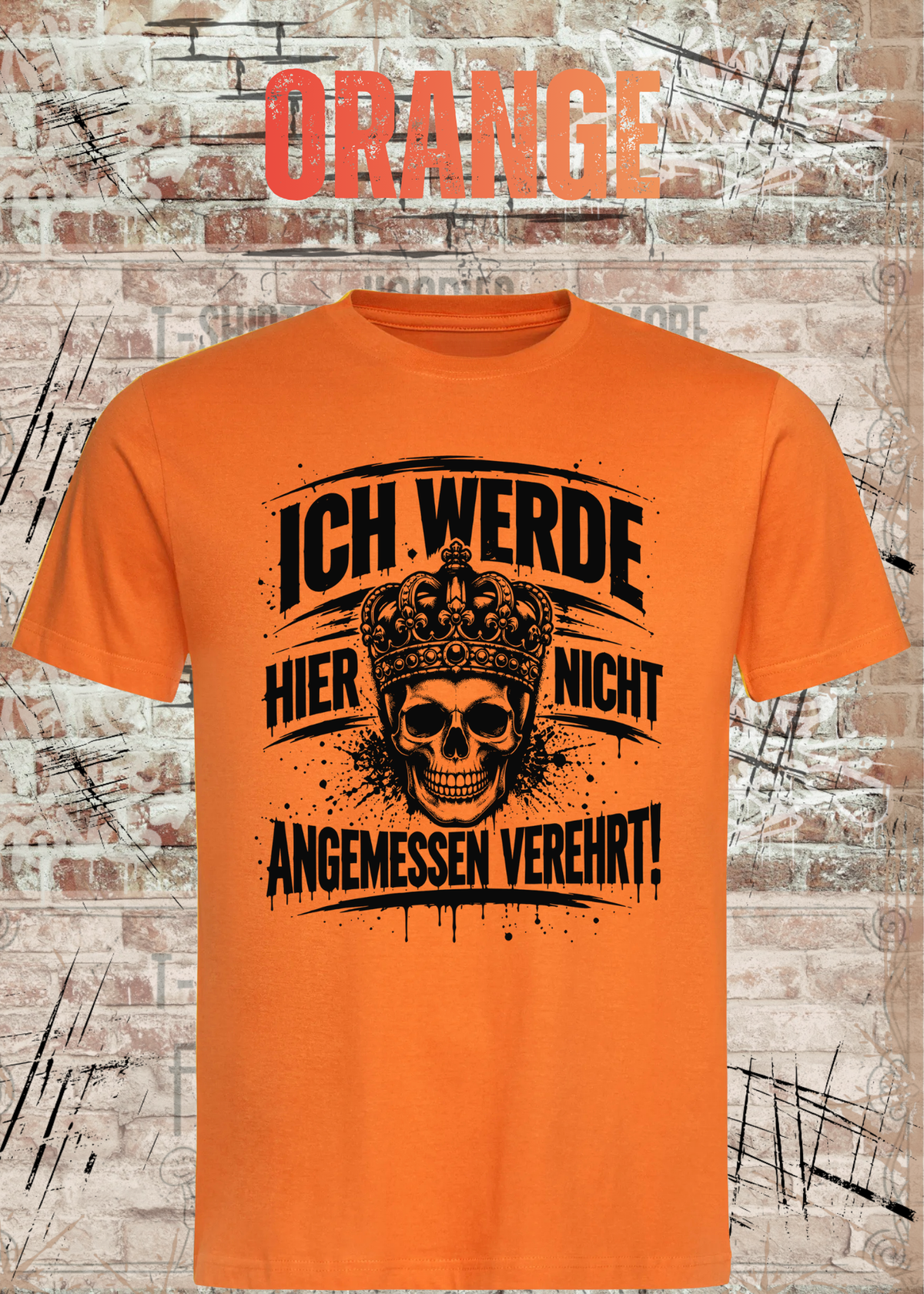 Ich werde hier nicht angemessen verehrt – Herren Skull T-Shirt | FunnyZoom