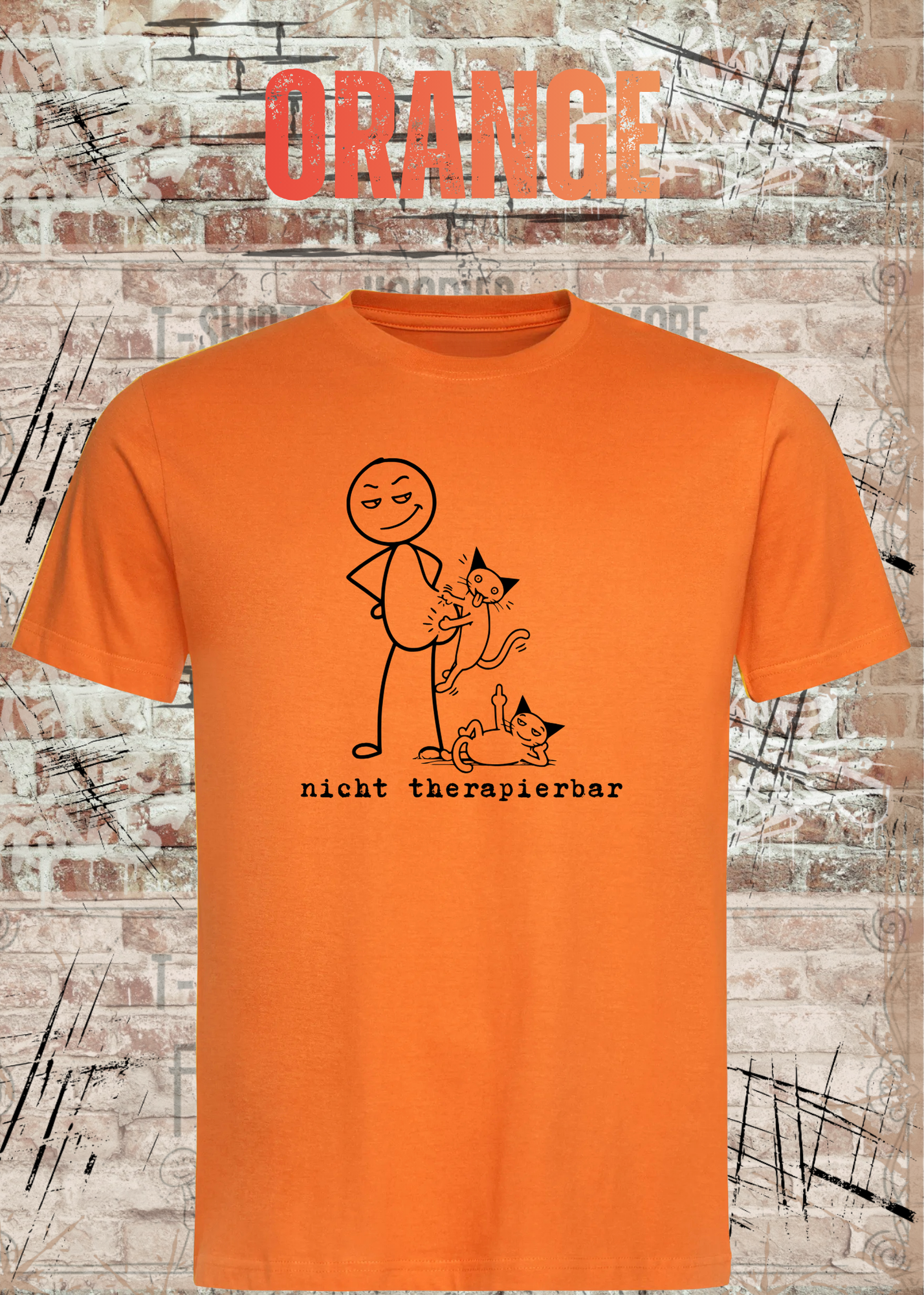 Nicht Therapierbar Katzen Shirt – Lustiges Unisex Humor T-Shirt