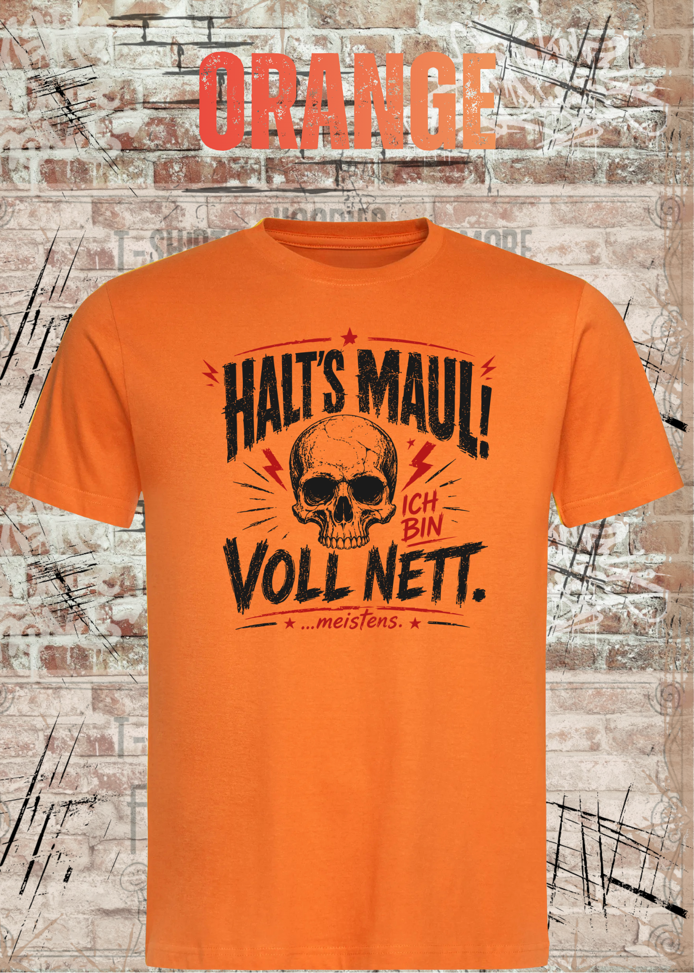 Halt's Maul! Ich bin voll nett... meistens. – Lustiges Vintage Unisex T-Shirt