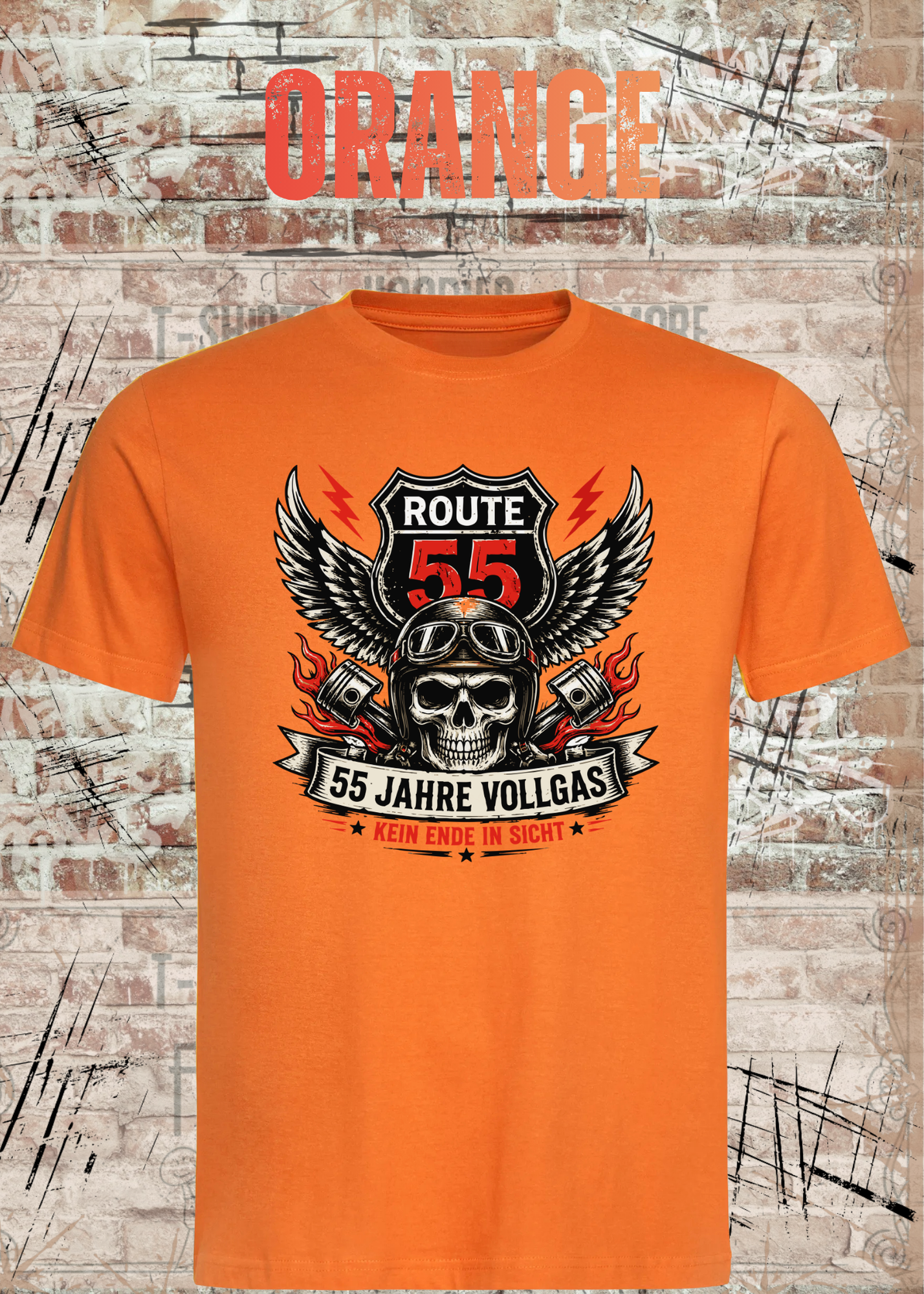55 Jahre Vollgas T-Shirt – Route 55 | Lustiges 55. Geburtstag Geschenk für Männer