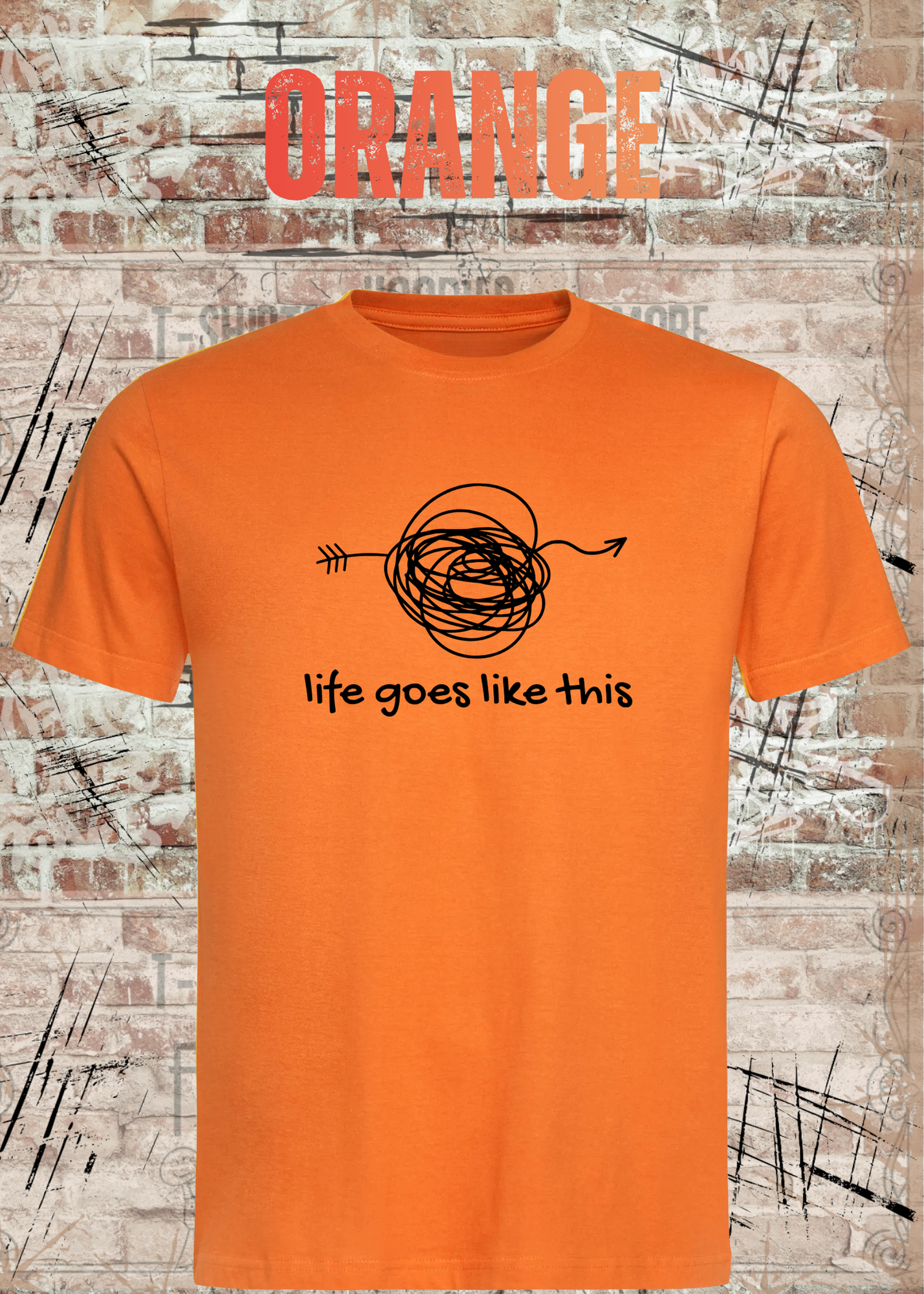 Life goes like this – Philosophisches Unisex T-Shirt | Minimalistisches Statement Shirt