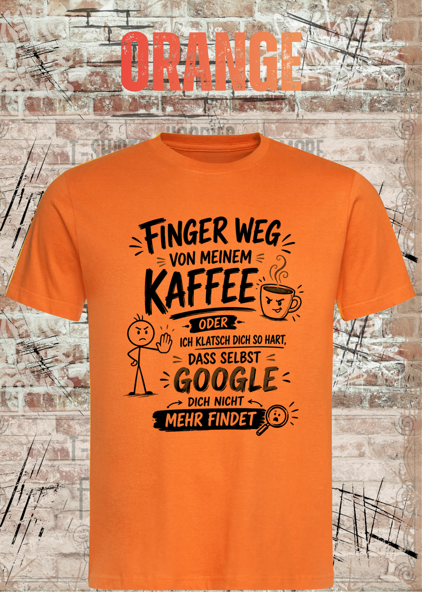 Finger weg von meinem Kaffee – Lustiges Unisex T-Shirt