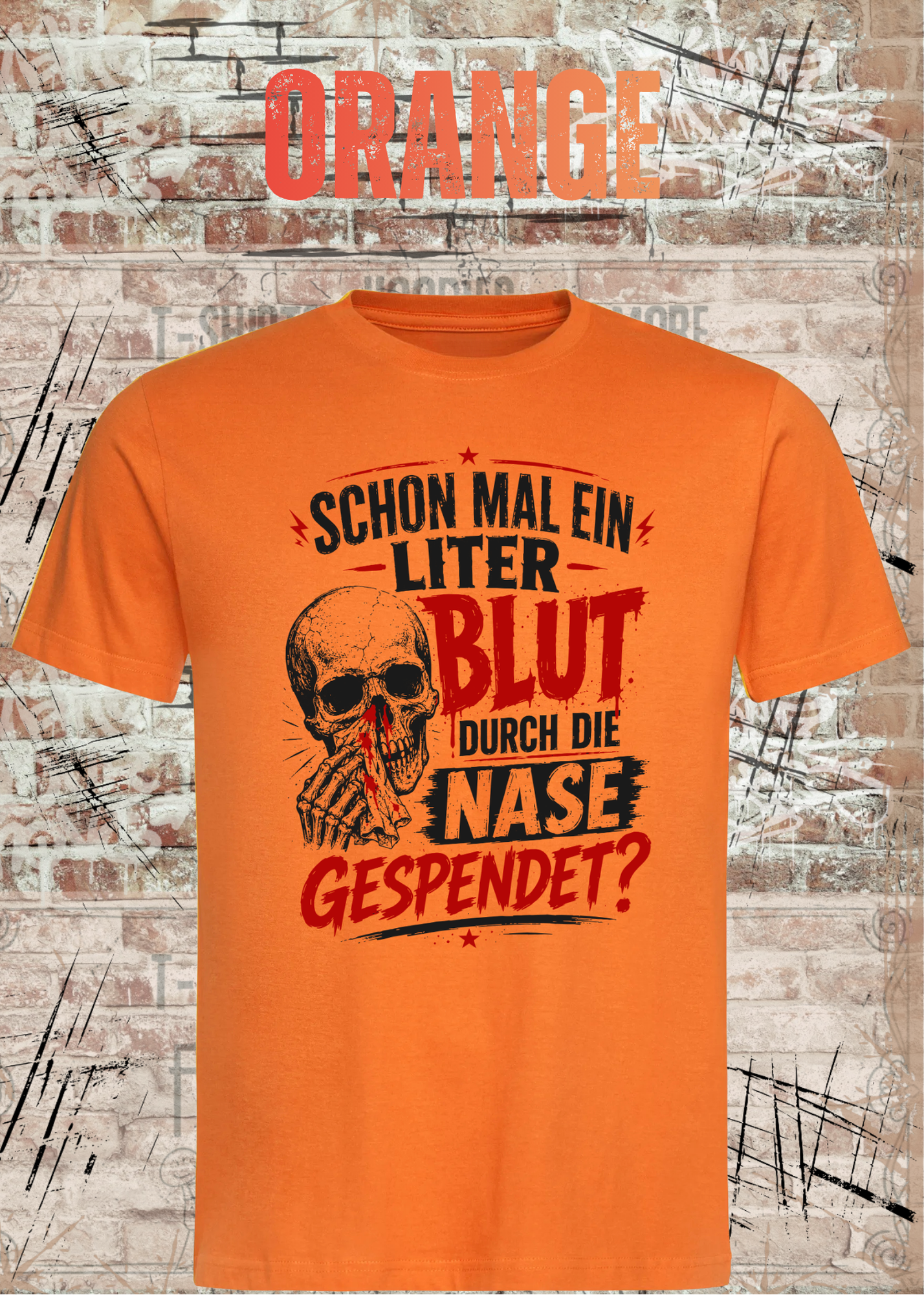 Schon mal ein Liter Blut durch die Nase gespendet? – Lustiges Vintage Unisex T-Shirt