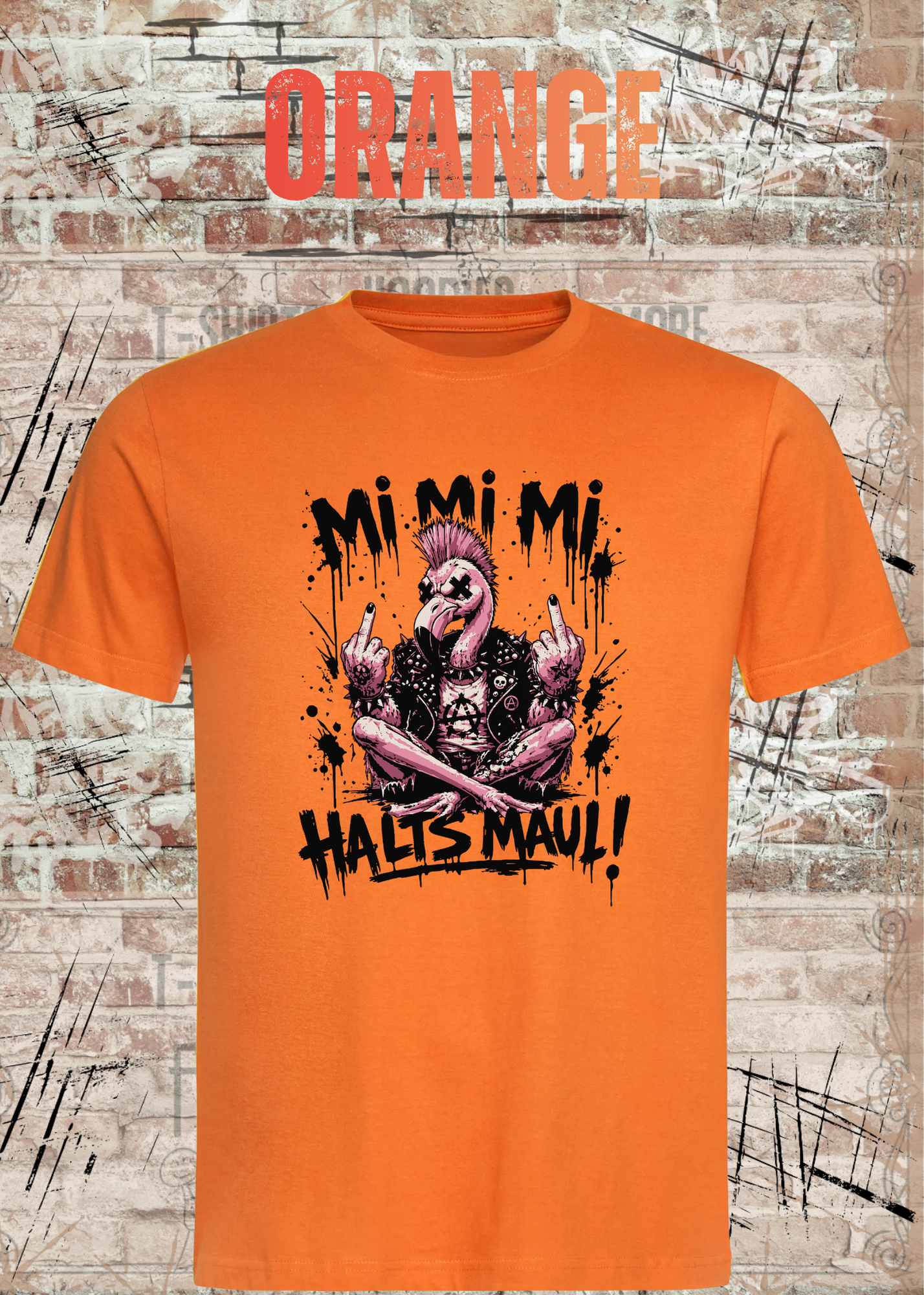 Mi Mi Mi Halt’s Maul Flamingo T-Shirt – Freches Punk Statement Shirt