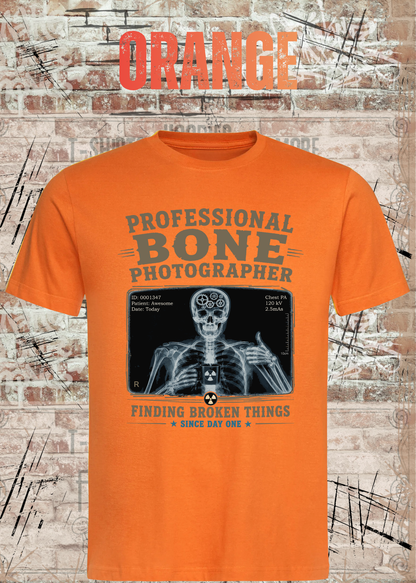 Professional Bone Photographer T-Shirt – Lustiges Radiologie Shirt für Röntgen & Krankenhaus