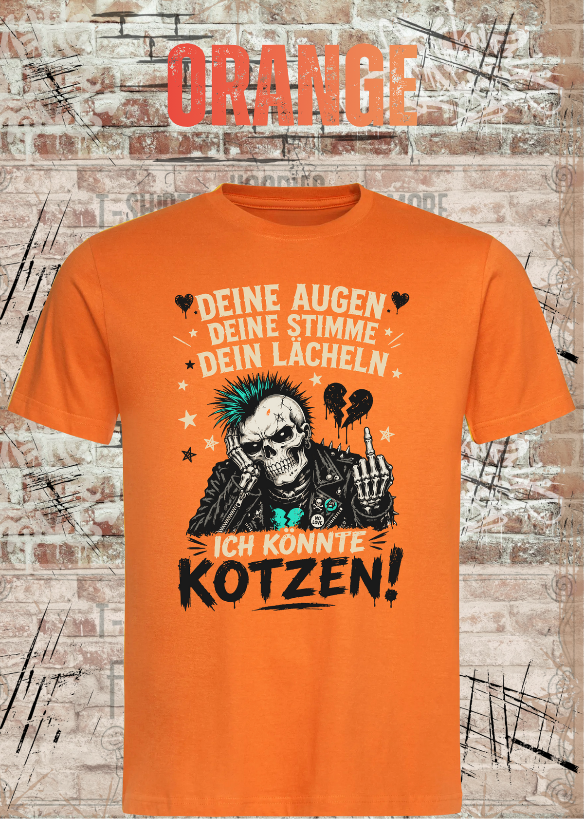 Deine Augen, deine Stimme, dein Lächeln – Ich könnte kotzen! Unisex T-Shirt