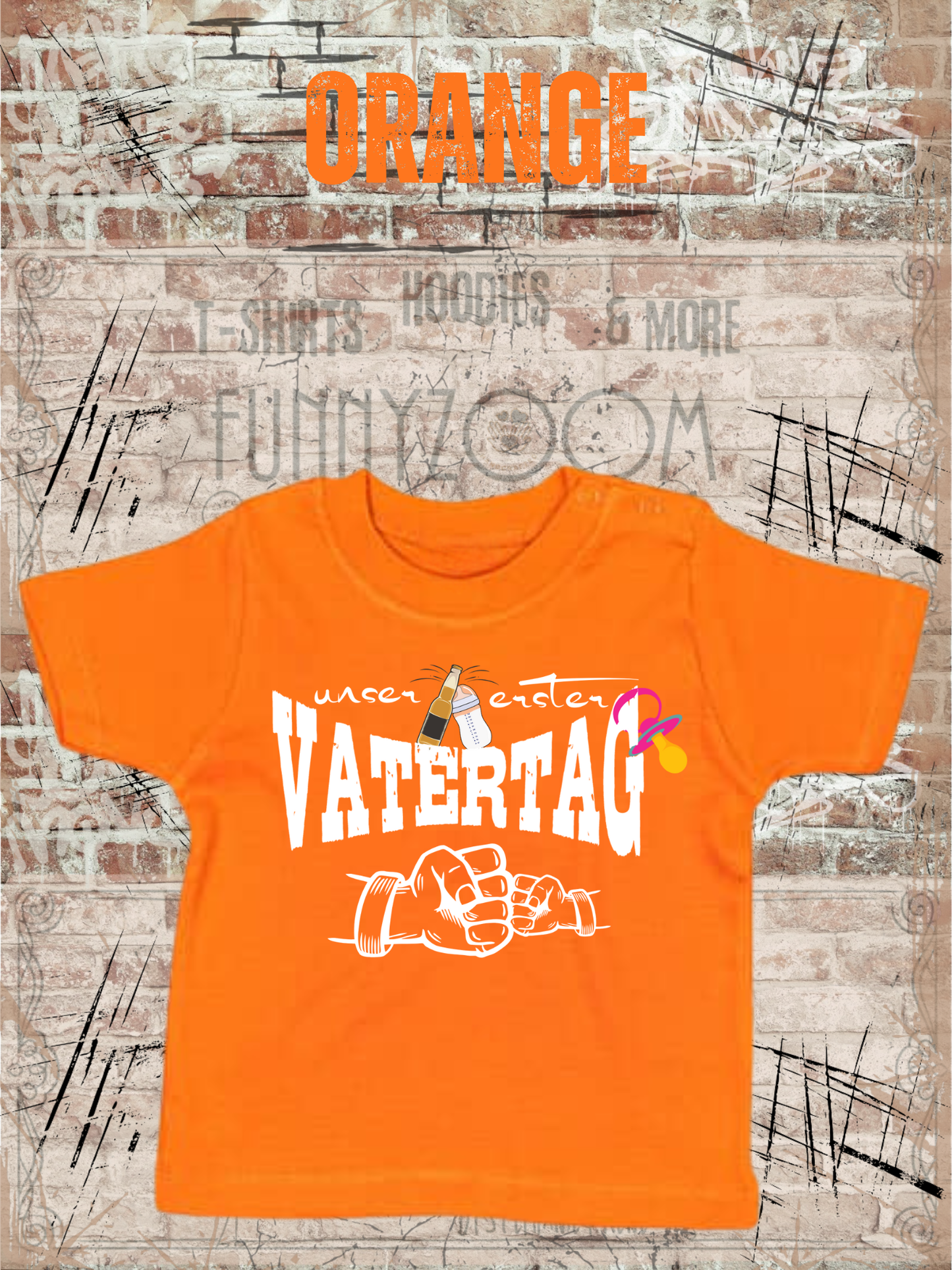 Baby Maedchen T-Shirt Unser erster Vatertag Suesse Geschenkidee Papa Witziges Baby Shirt