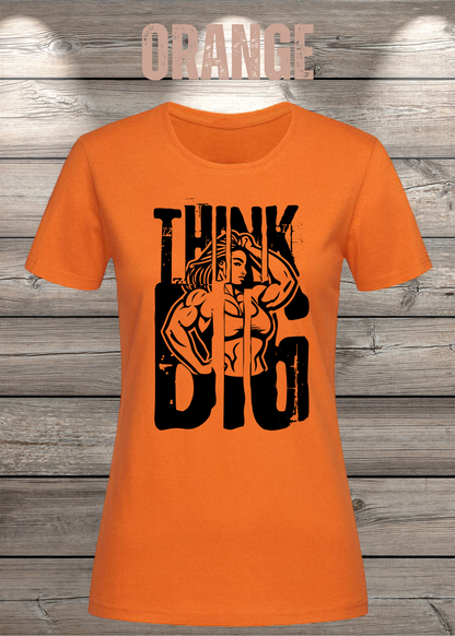Think Big – Damen Statement T-Shirt | Starkes Power Shirt