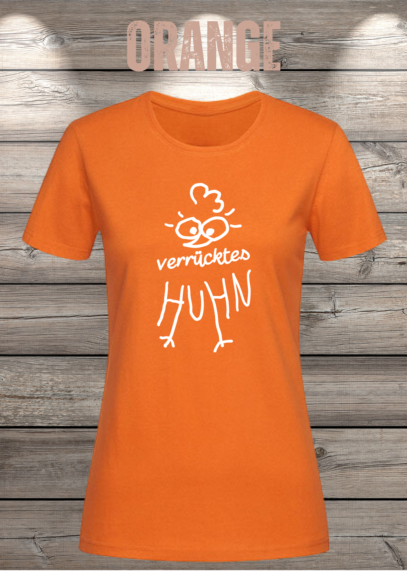 Verrücktes Huhn Damen T-Shirt | Lustiges Huhn Shirt | Witziges Fun Shirt für Frauen