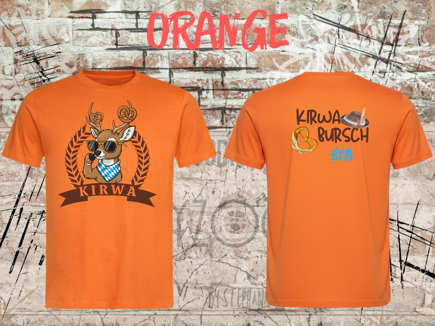 Jungen T-Shirt Kirwa Bursch Bayerisches Volksfest Shirt – Personalisierbar mit Vornamen