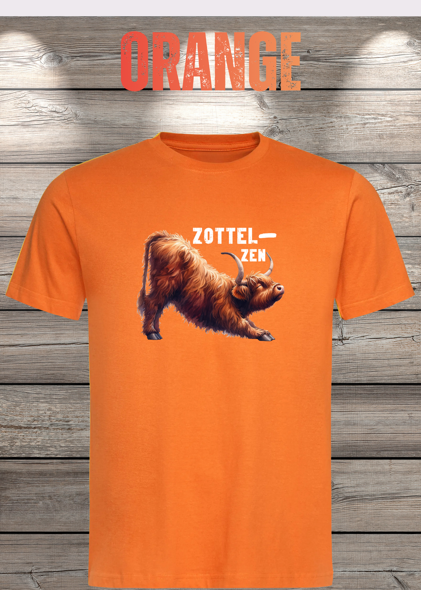 Highland Kuh Unisex T-Shirt - Zottel-Zen - Entspannte Vibes