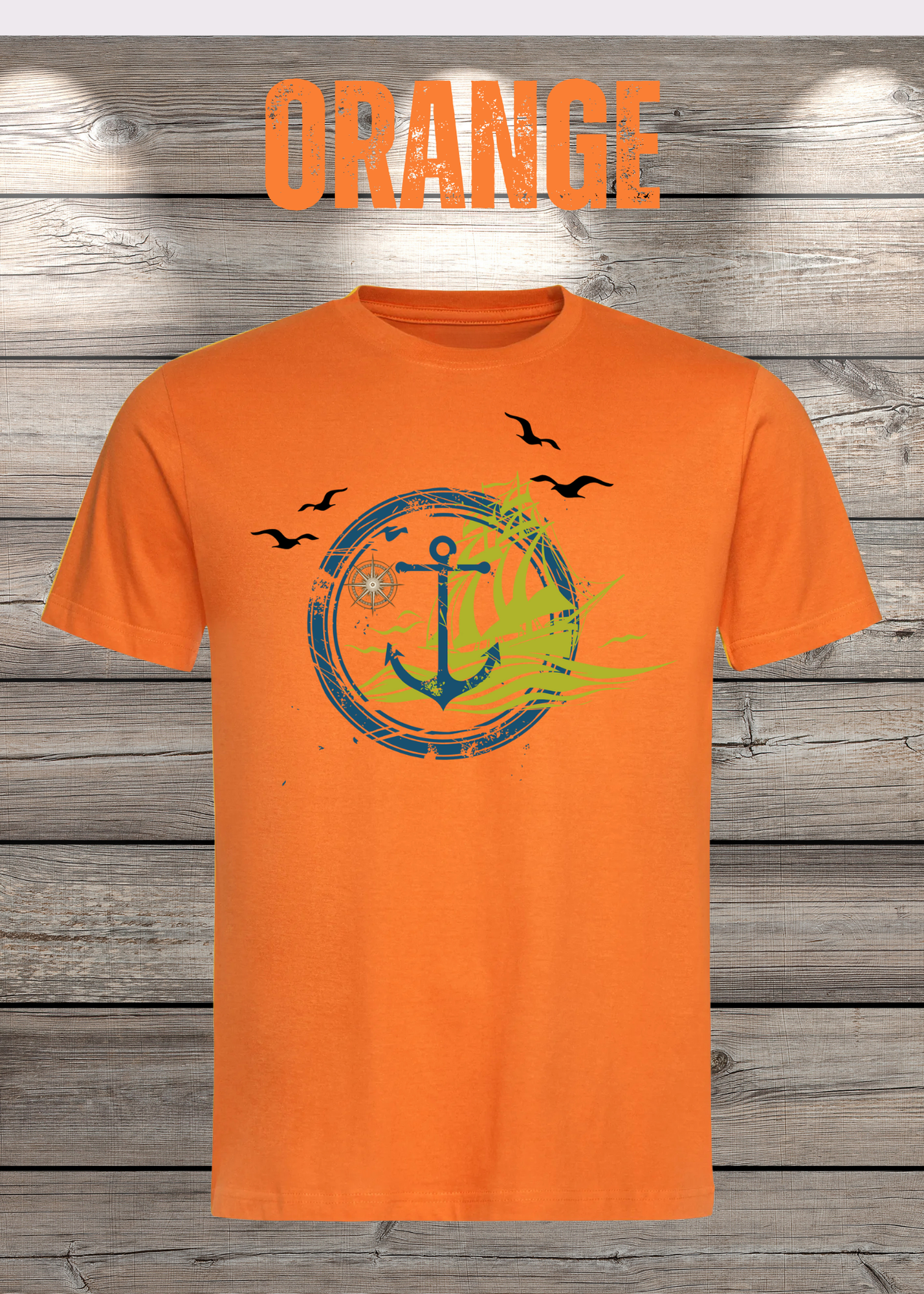 T-Shirt Schiff Anker Kompass Witziges T-Shirt mit Spruch Geschenkidee Freizeit T-Shirt Geburtstagsgeschenk Unisex