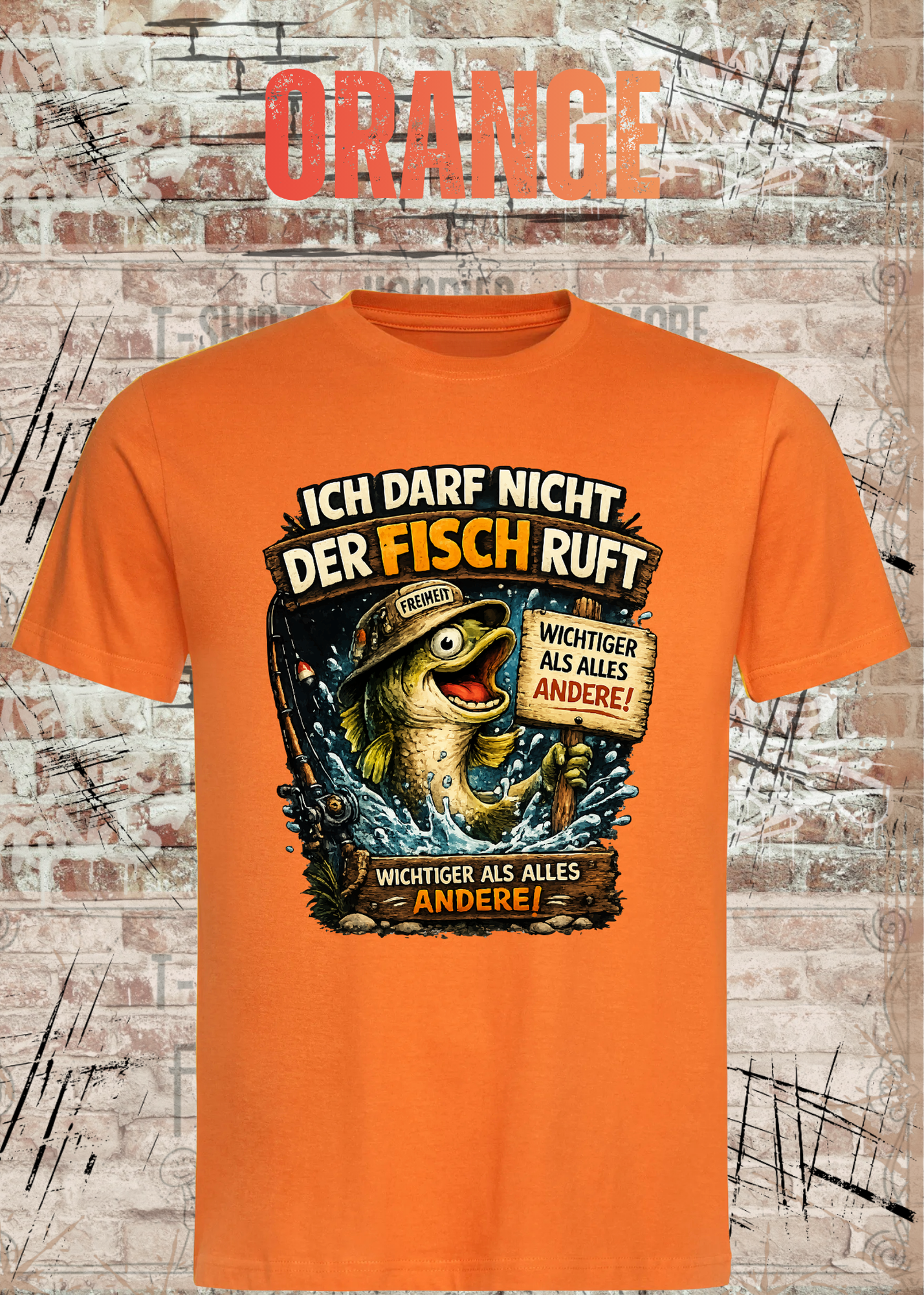 Unisex Angler T-Shirt – Ich darf nicht, der Fisch ruft | Lustiges Angel Shirt Geschenk
