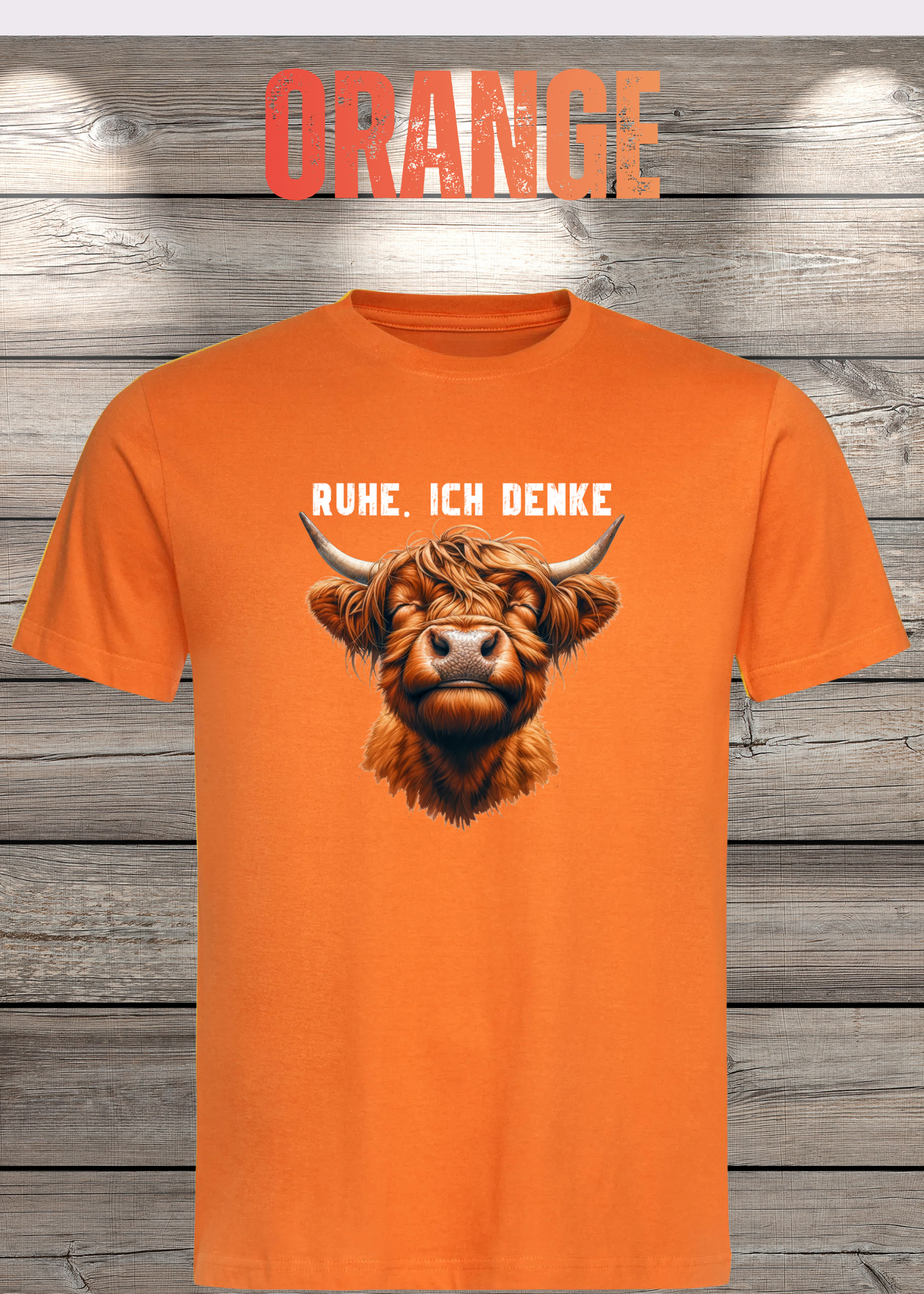 Highland Kuh Unisex T-Shirt - Ruhe! Ich denke...