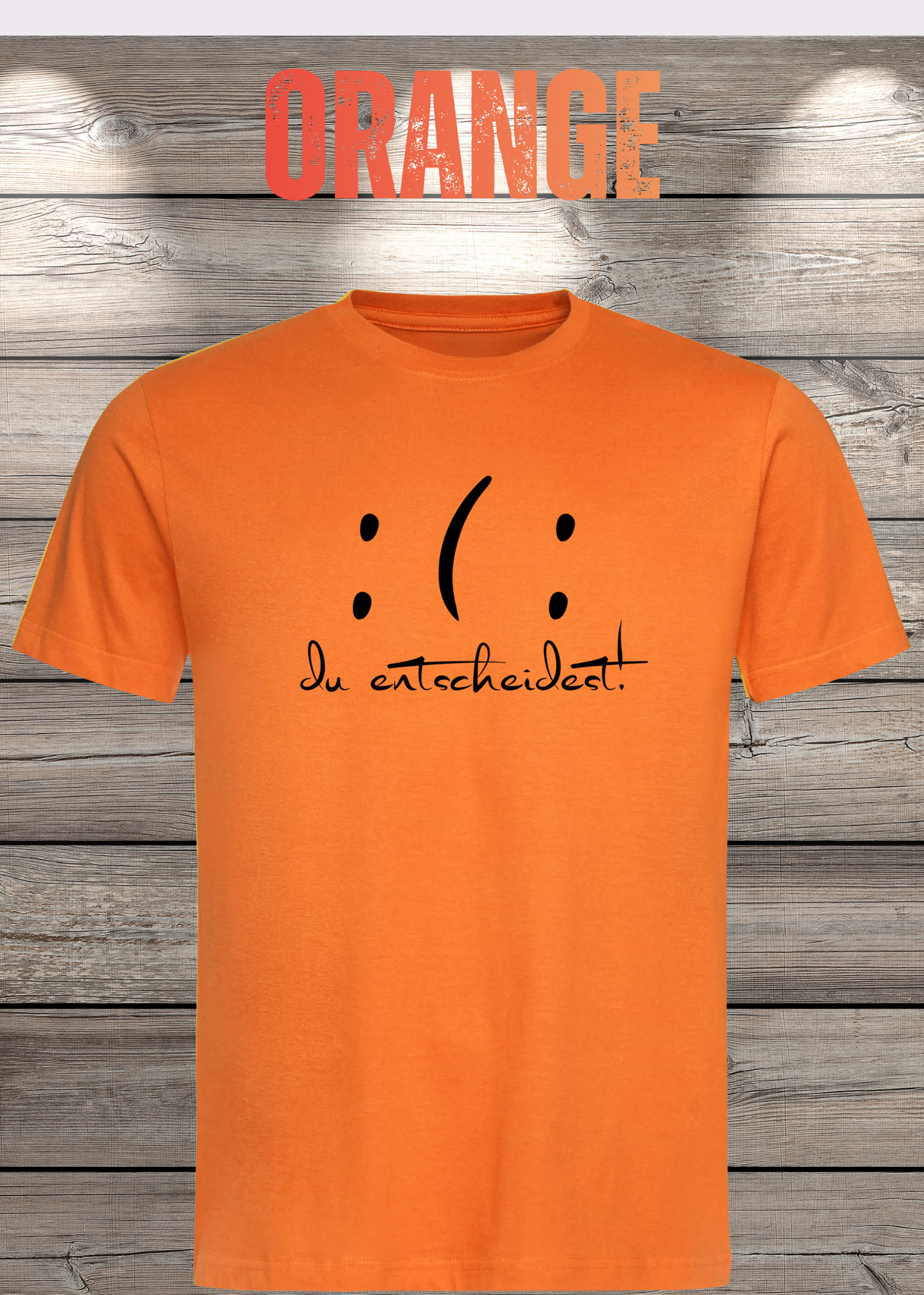 T-Shirt 'Du entscheidest' - Witziges Spruch-Shirt mit gutem & bösem Smiley