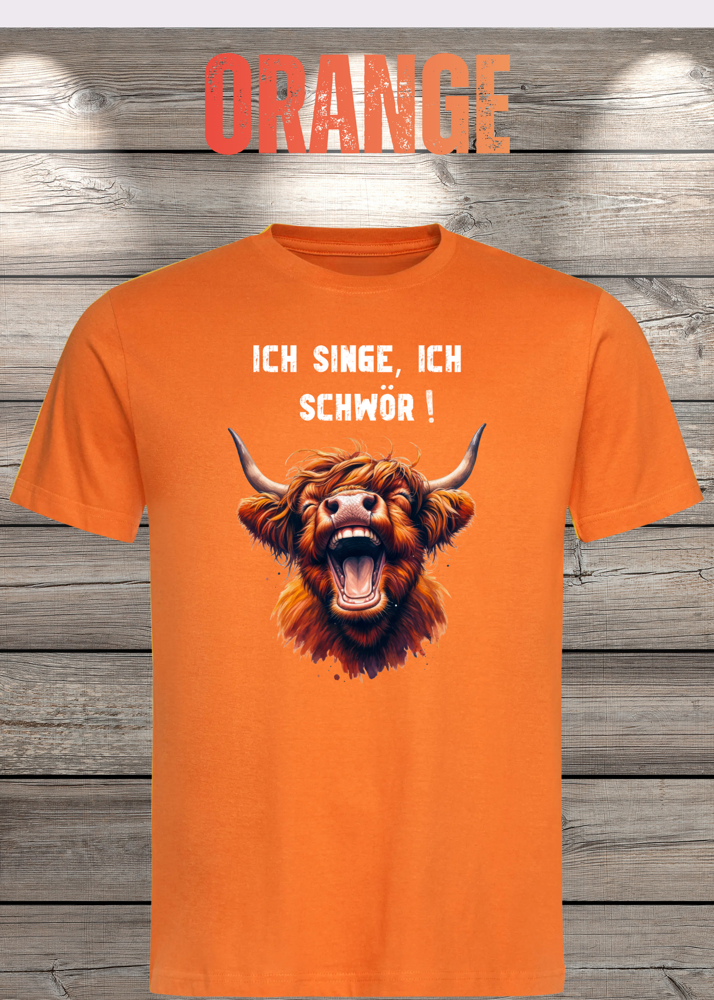Highland Kuh Unisex T-Shirt - Ich singe, ich schwör! (Spoiler: Sie schreit!)