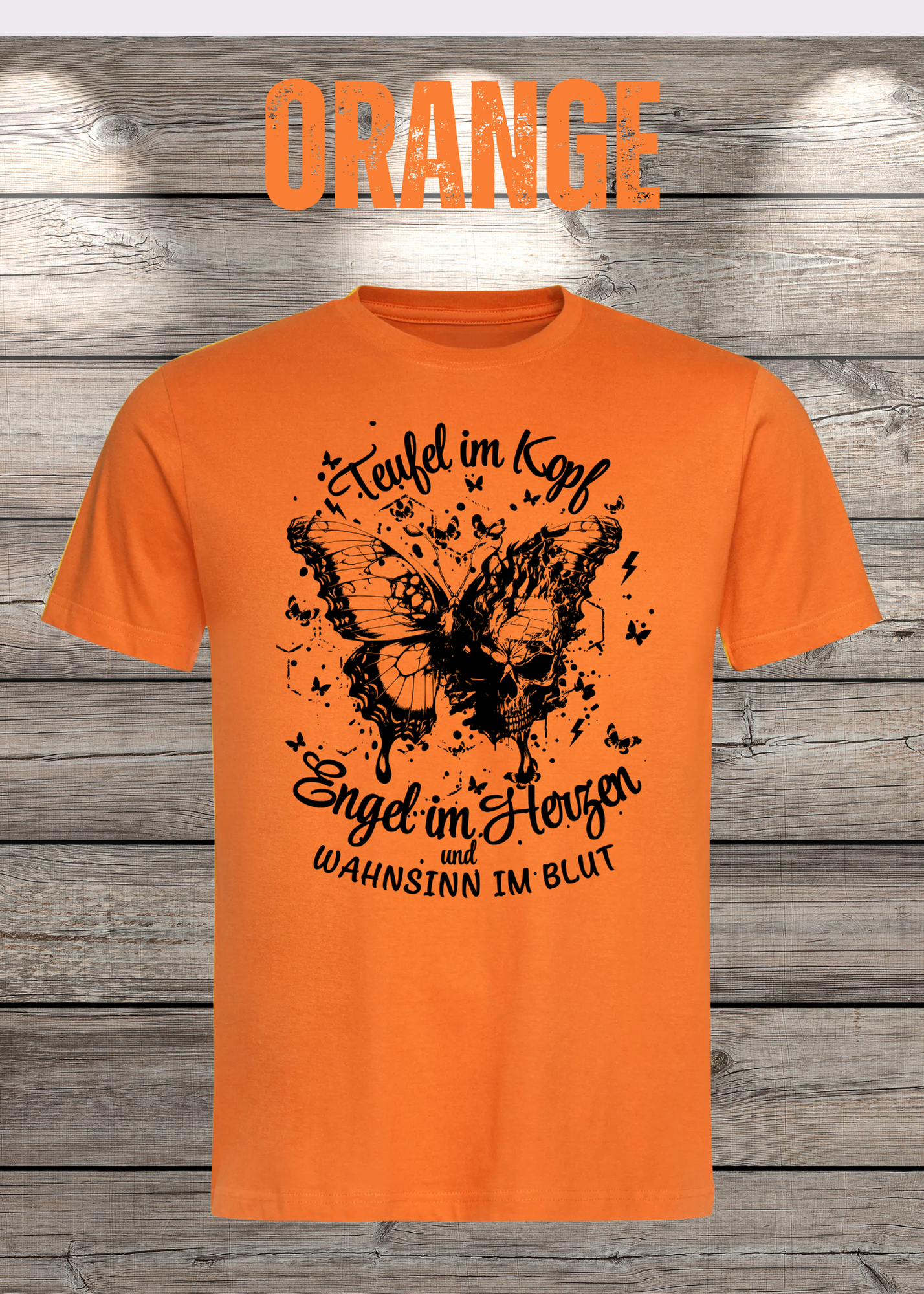 T-Shirt Teufel im Kopf Engel im Herzen Witziges T-Shirt mit Spruch Geschenkidee Unisex