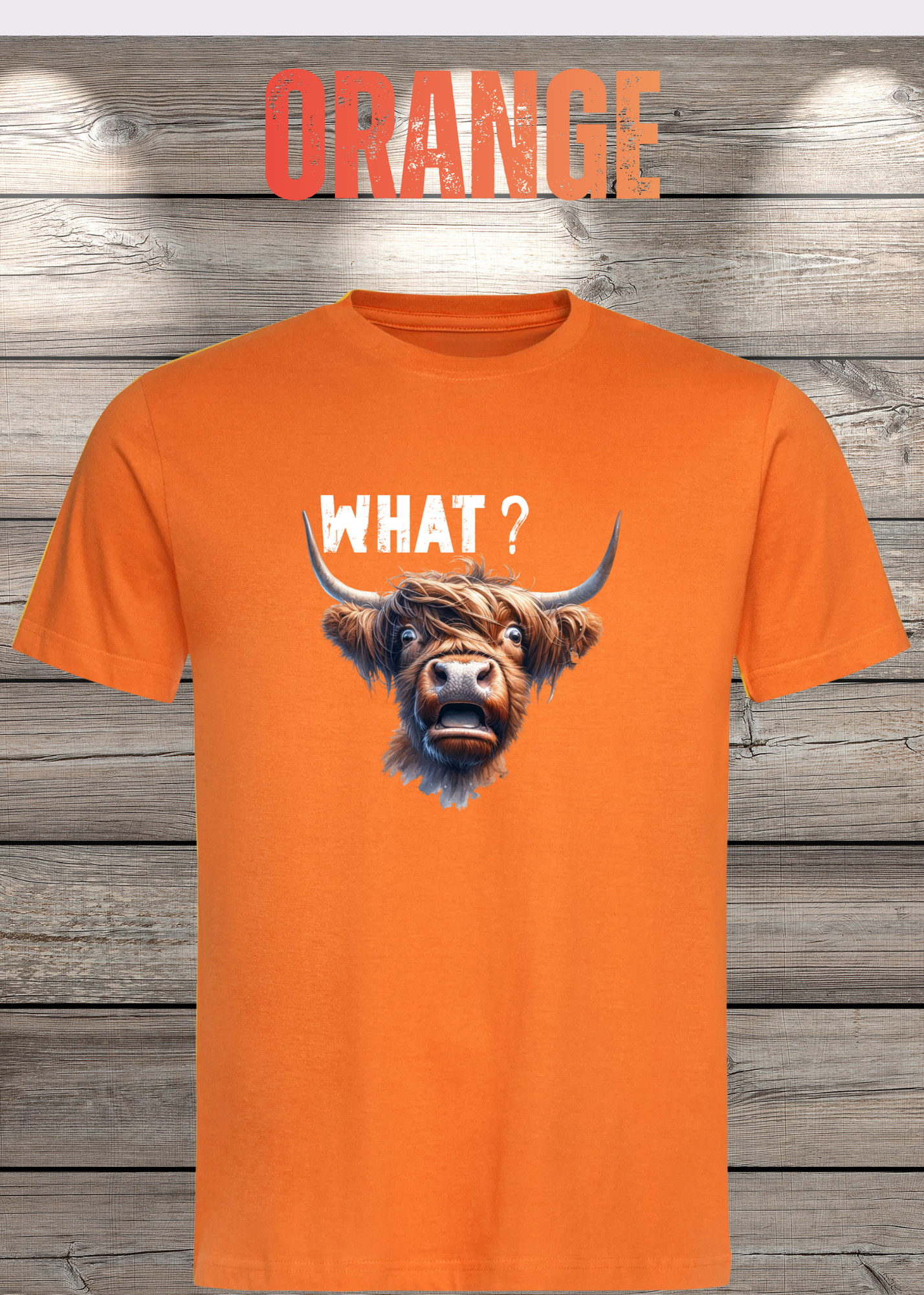 What?! Highland Kuh Unisex T-Shirt - Verwirrt aber Süß!