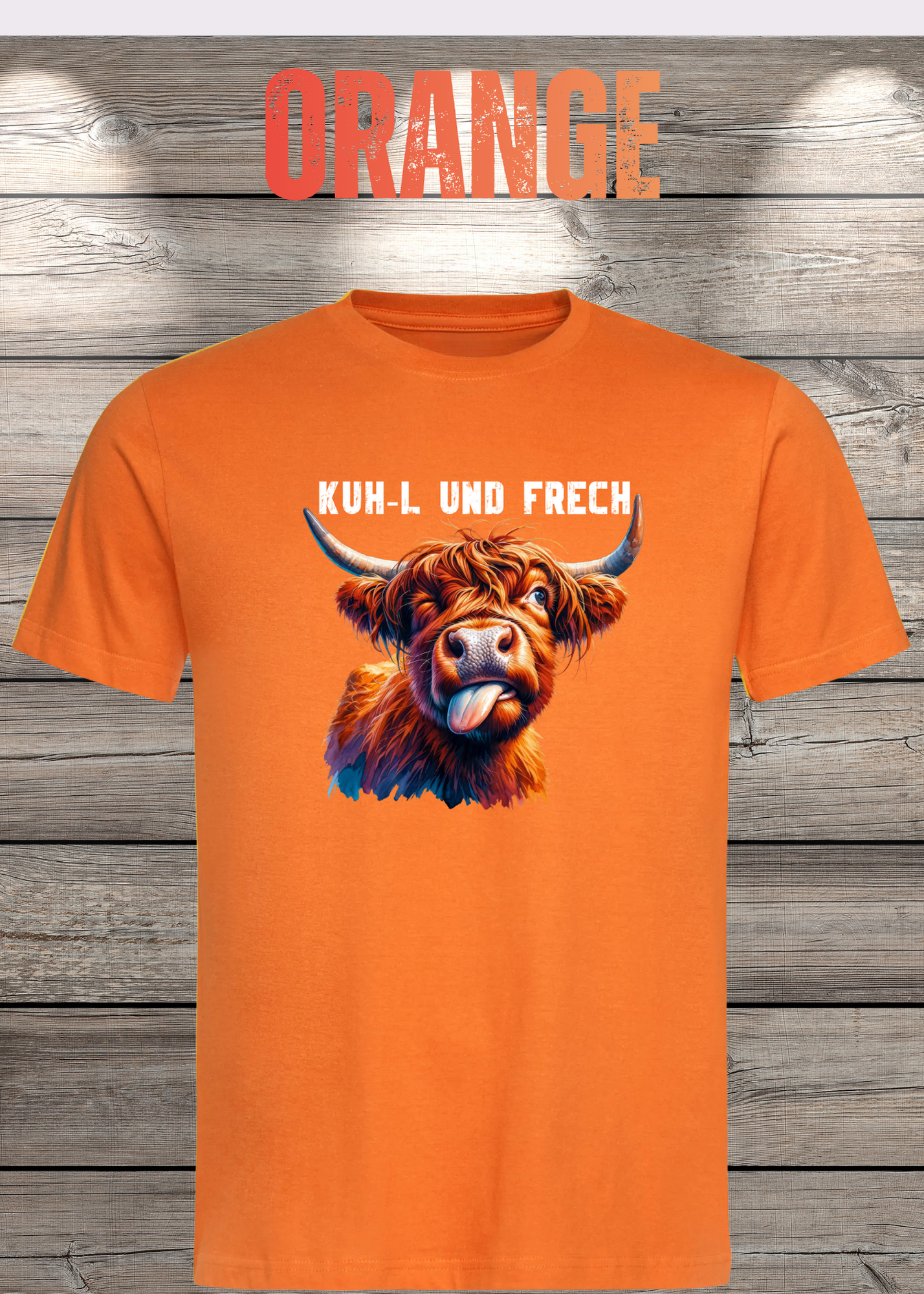 Highland Kuh Unisex T-Shirt Kuh-l und frech! Zottel-Power