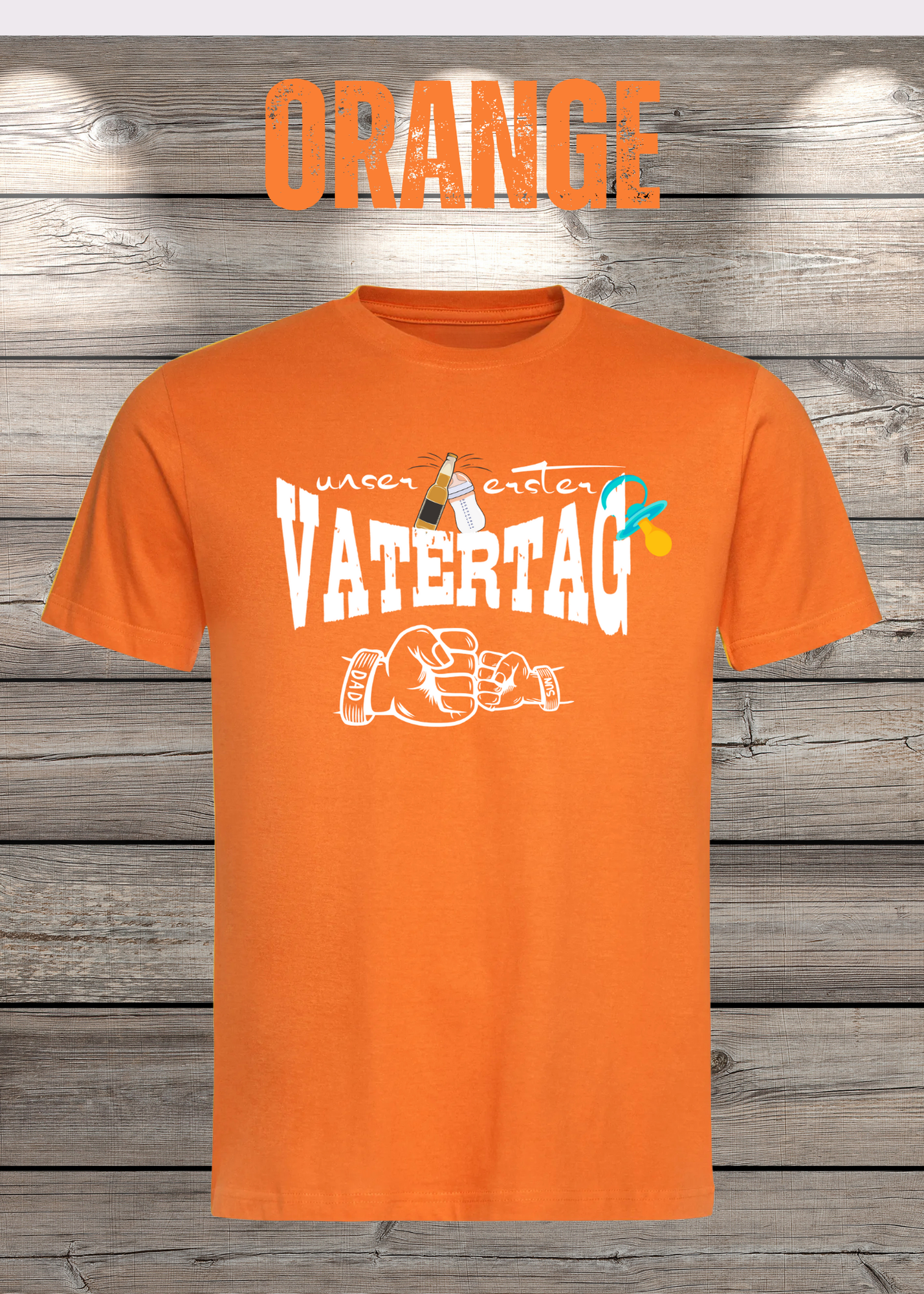 Herren T-Shirt für Papas mit Jungs Unser erster Vatertag Partnerschirt Vater Sohn T-Shirt Geschenkidee Witziges Papa T-Shirt