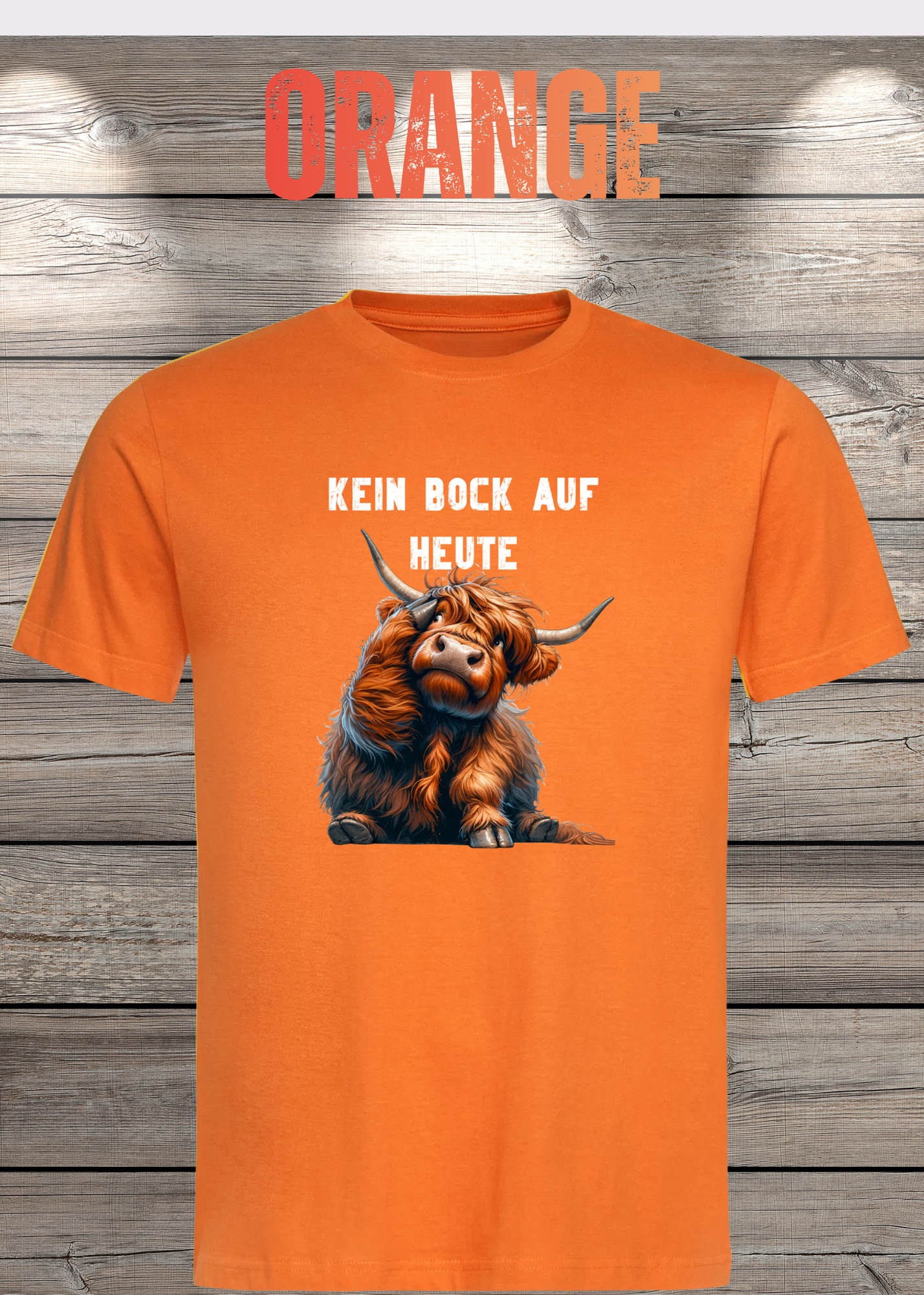 Highland Kuh Unisex T-Shirt Kein Bock auf heute - Montags-Mood