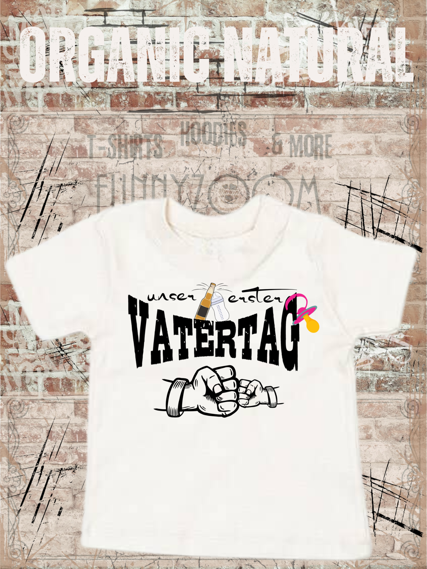 Baby Maedchen T-Shirt Unser erster Vatertag Suesse Geschenkidee Papa Witziges Baby Shirt