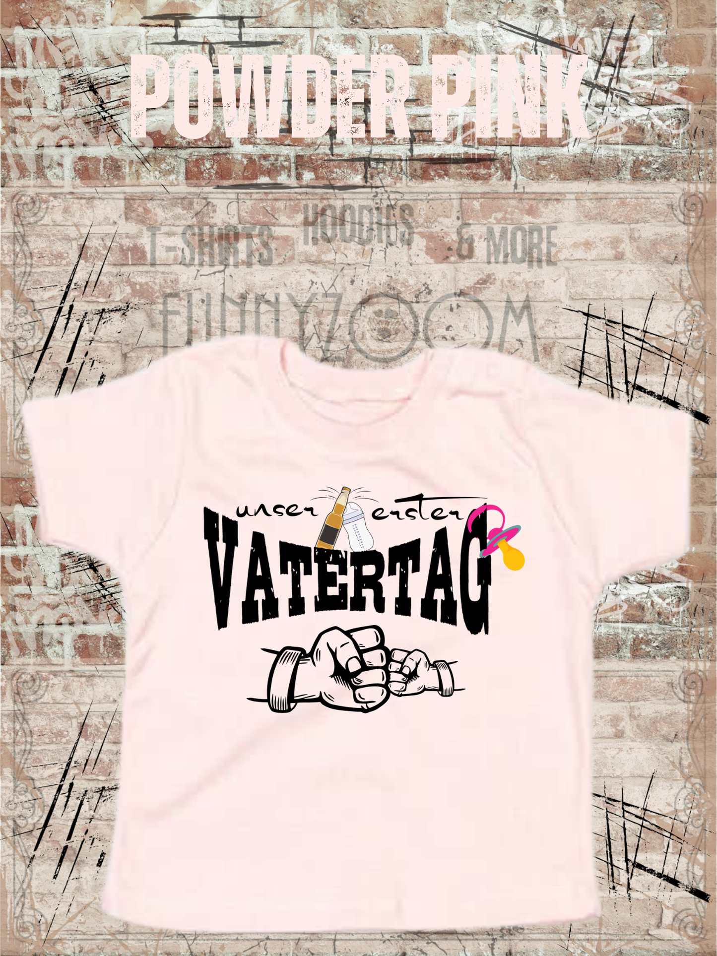 Baby Maedchen T-Shirt Unser erster Vatertag Suesse Geschenkidee Papa Witziges Baby Shirt