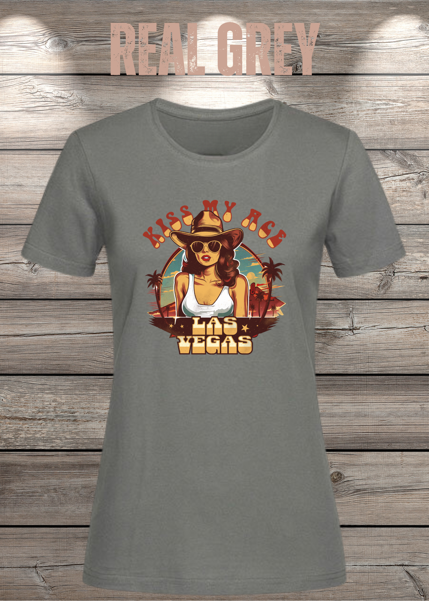 Kiss my Ace - Las Vegas Damen T-Shirt mit Spruch