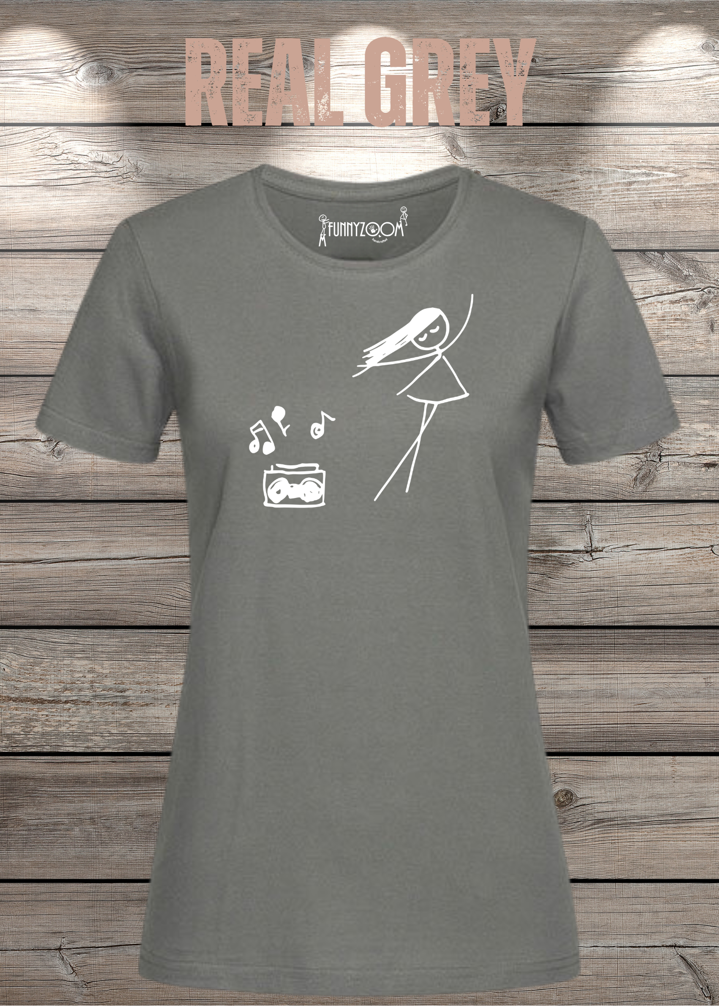 Damen T-Shirt Music for Life - T-Shirt Geschenkidee, lustiges T-Shirt, T-Shirt Musik, witziges T-Shirt, Freizeit T-Shirt Musik