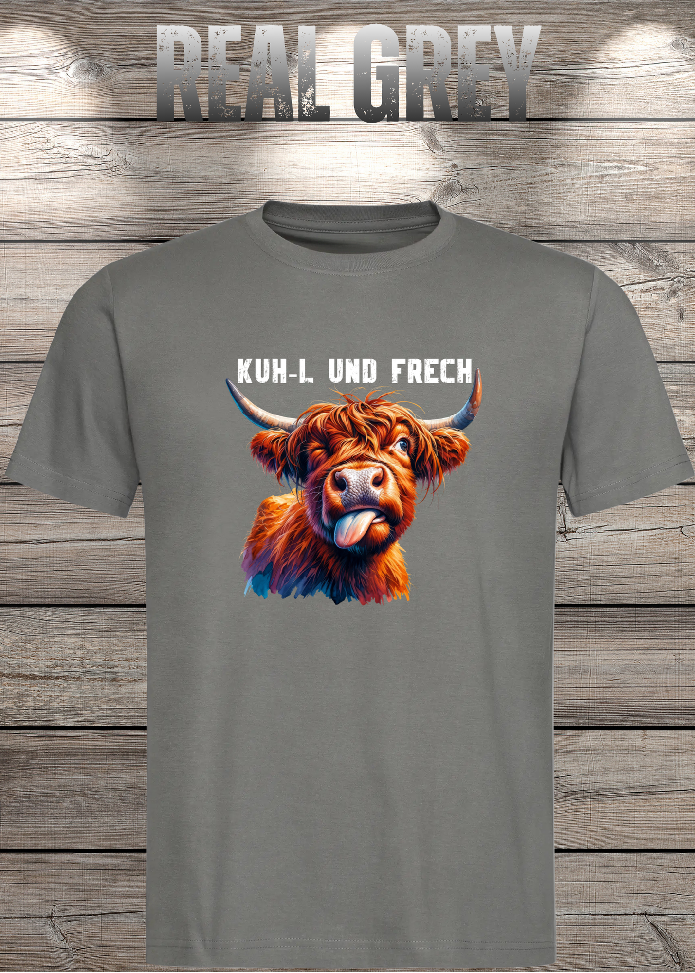Highland Kuh Unisex T-Shirt Kuh-l und frech! Zottel-Power