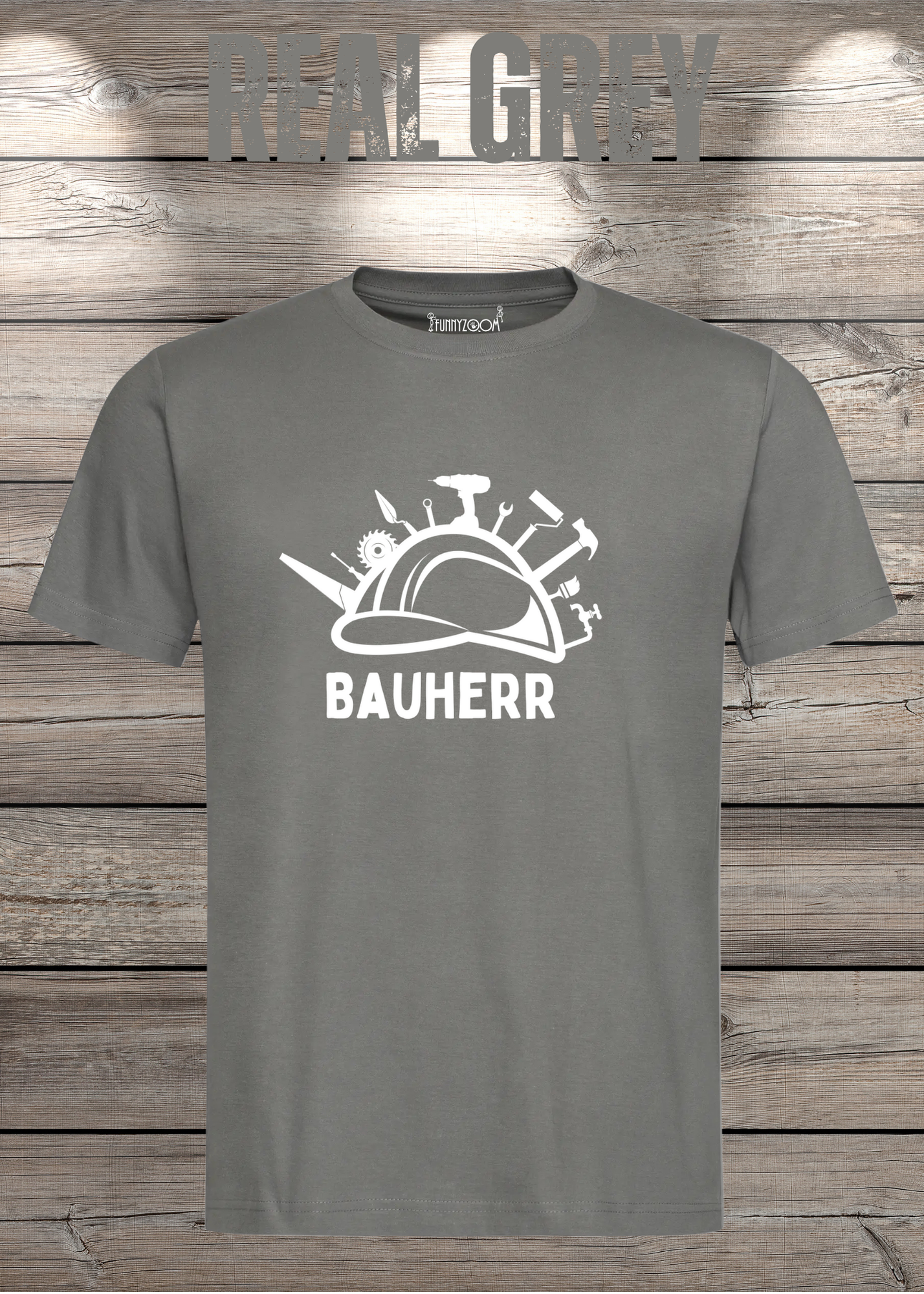 Herren T-Shirt Bauherr Geschenkidee für Hausbesitzer Witziges T-Shirt mit Spruch Lustiges Freizeit T-Shirt Haus bauen
