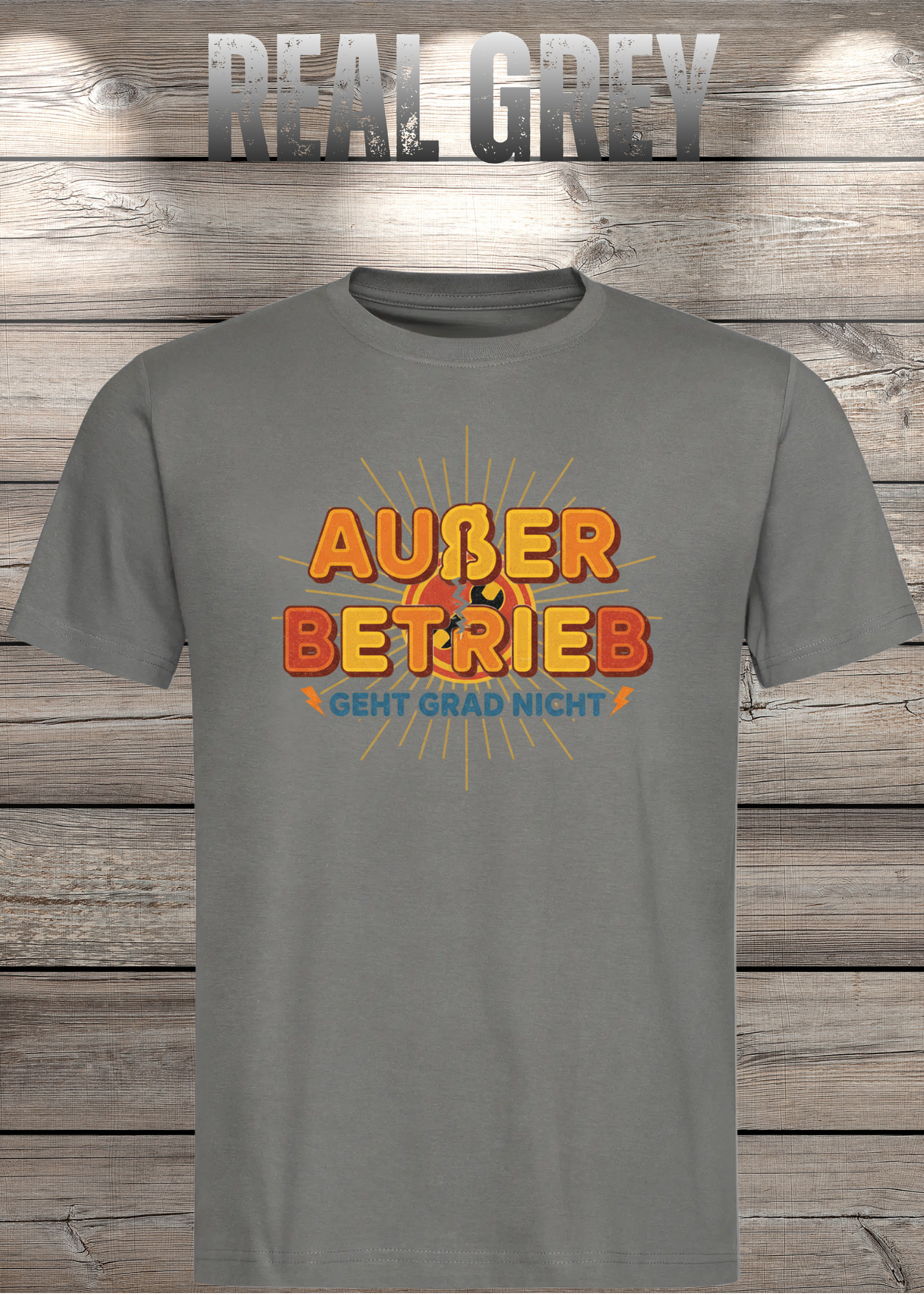 T-Shirt 'Außer Betrieb' - Witziges Spruch-Shirt für Ruhesuchende